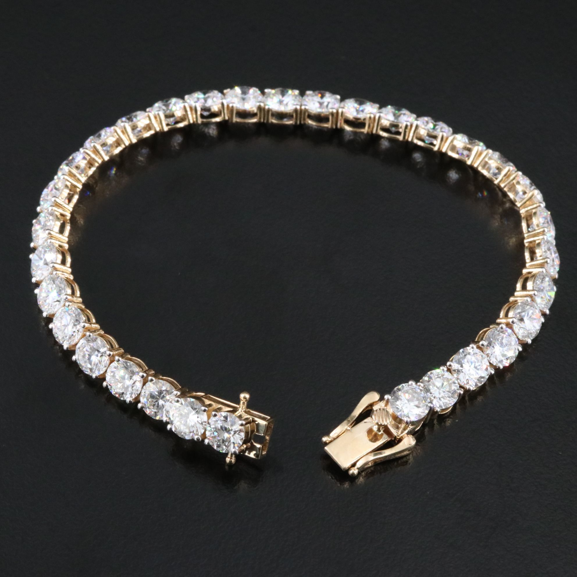 14K 20.31 CTW Lab Grown Diamond Line Bracelet