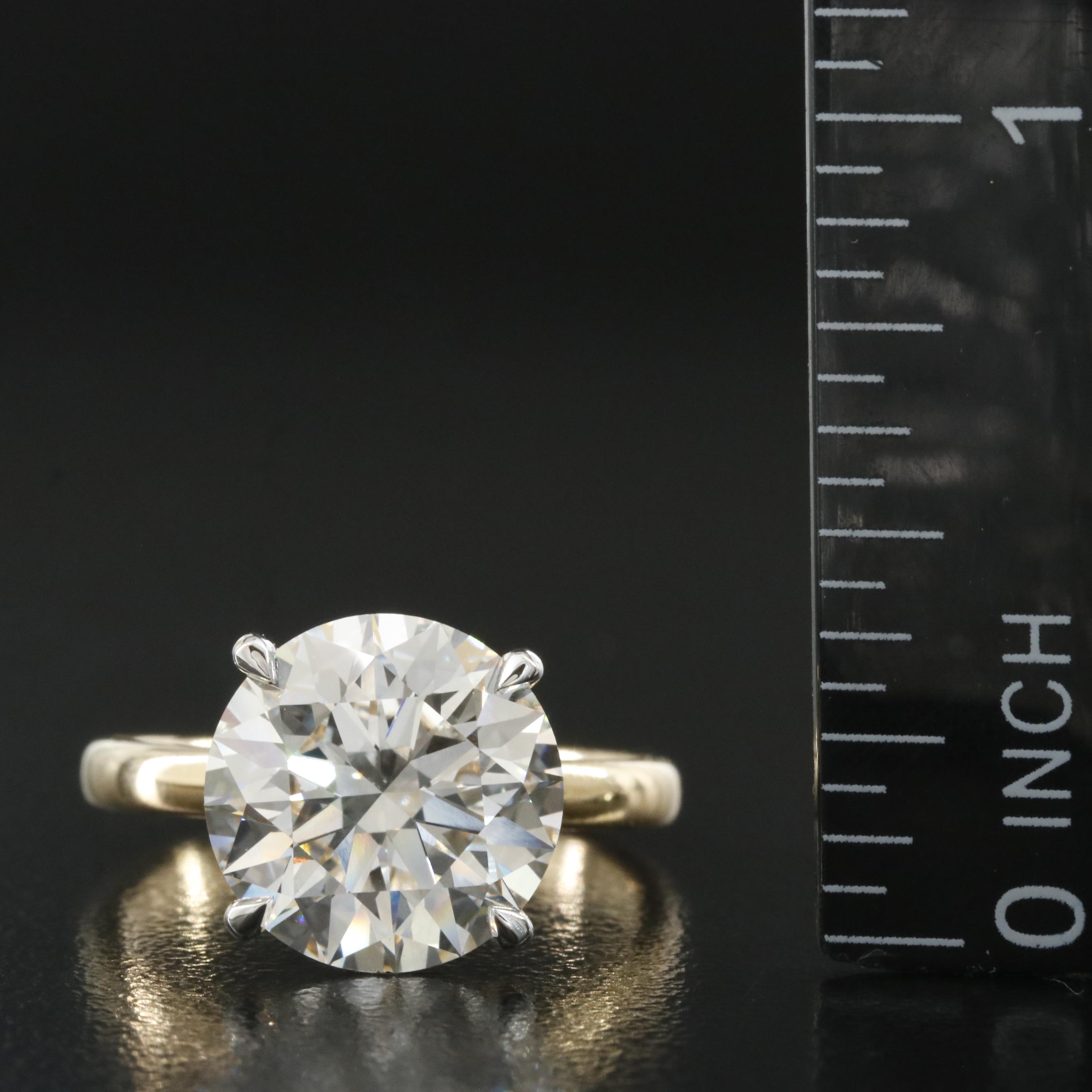 18K 5.09 CT Lab Grown Diamond Solitaire Ring with IGI Report