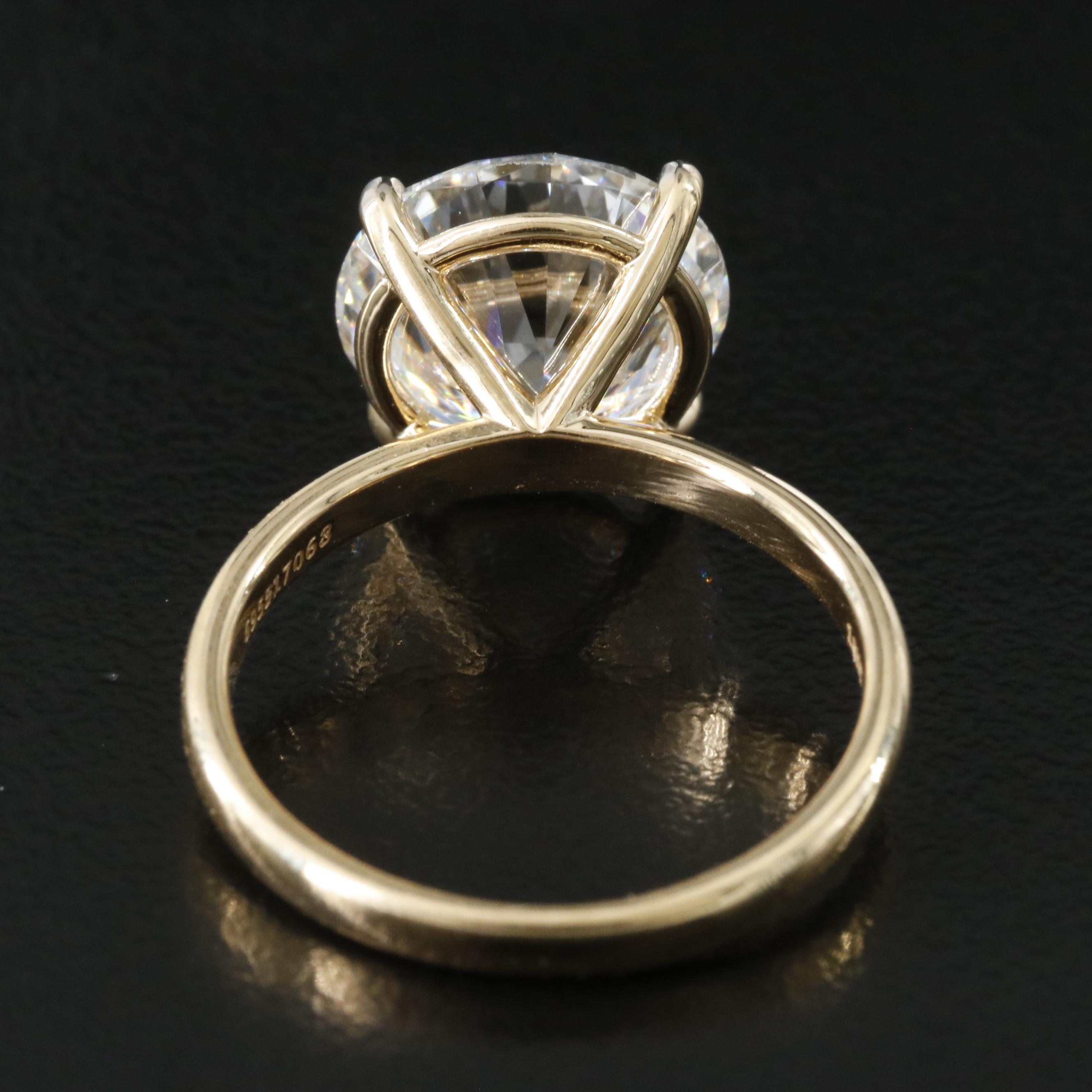 18K 5.09 CT Lab Grown Diamond Solitaire Ring with IGI Report