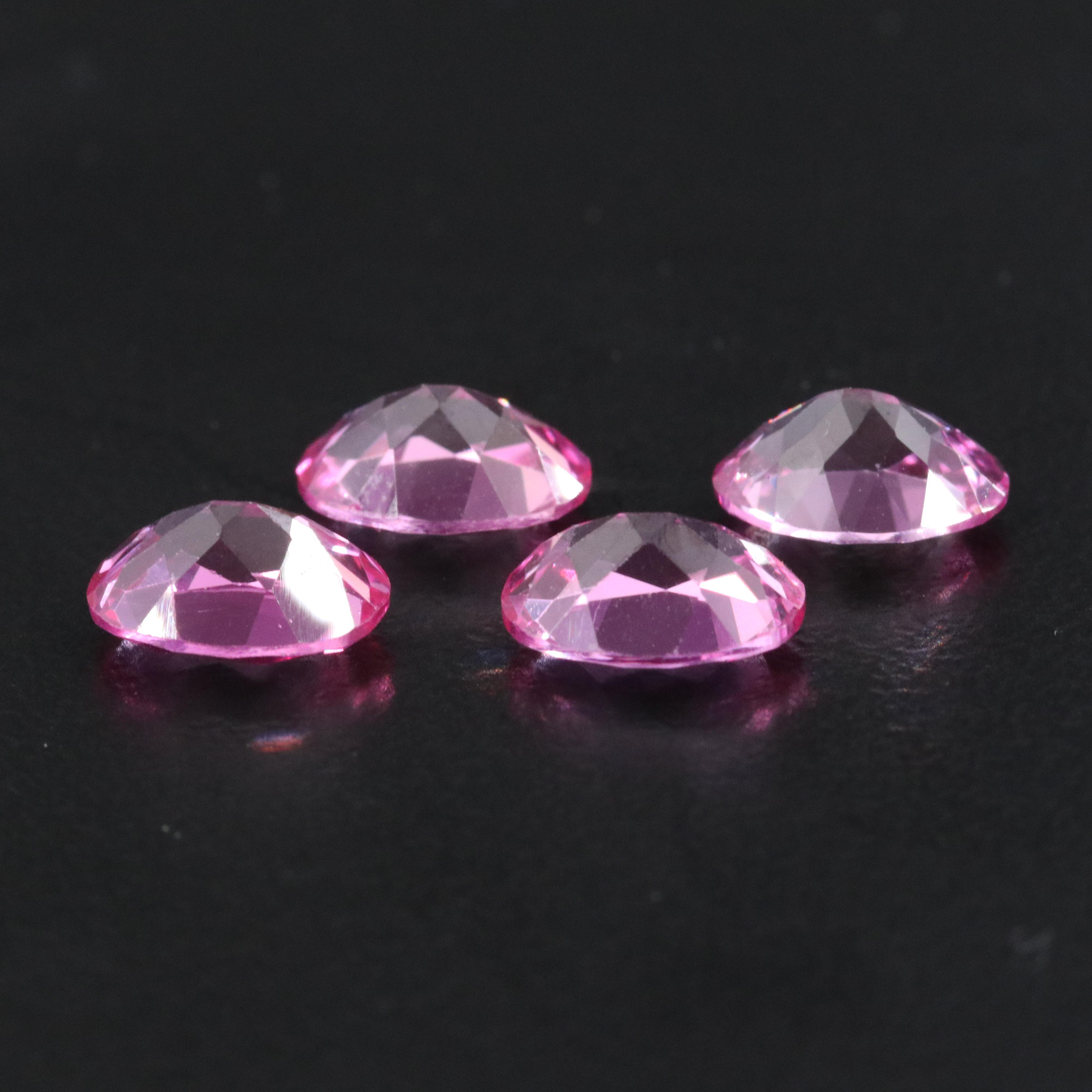Loose 6.30 CTW Lab Grown Pink Sapphire Lot