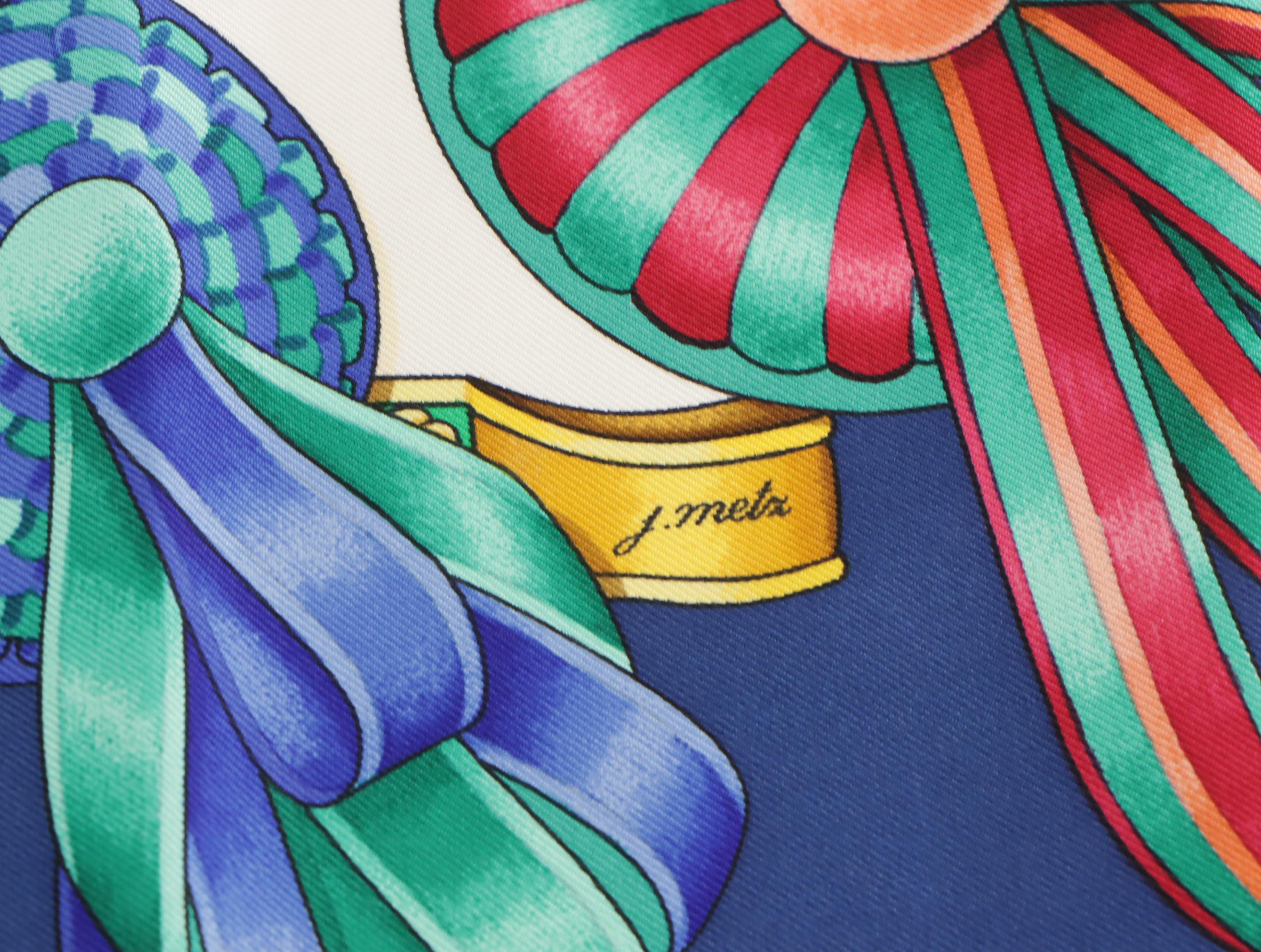 Hermès "Les Rubans du Cheval" Scarf 90 in Silk Twill