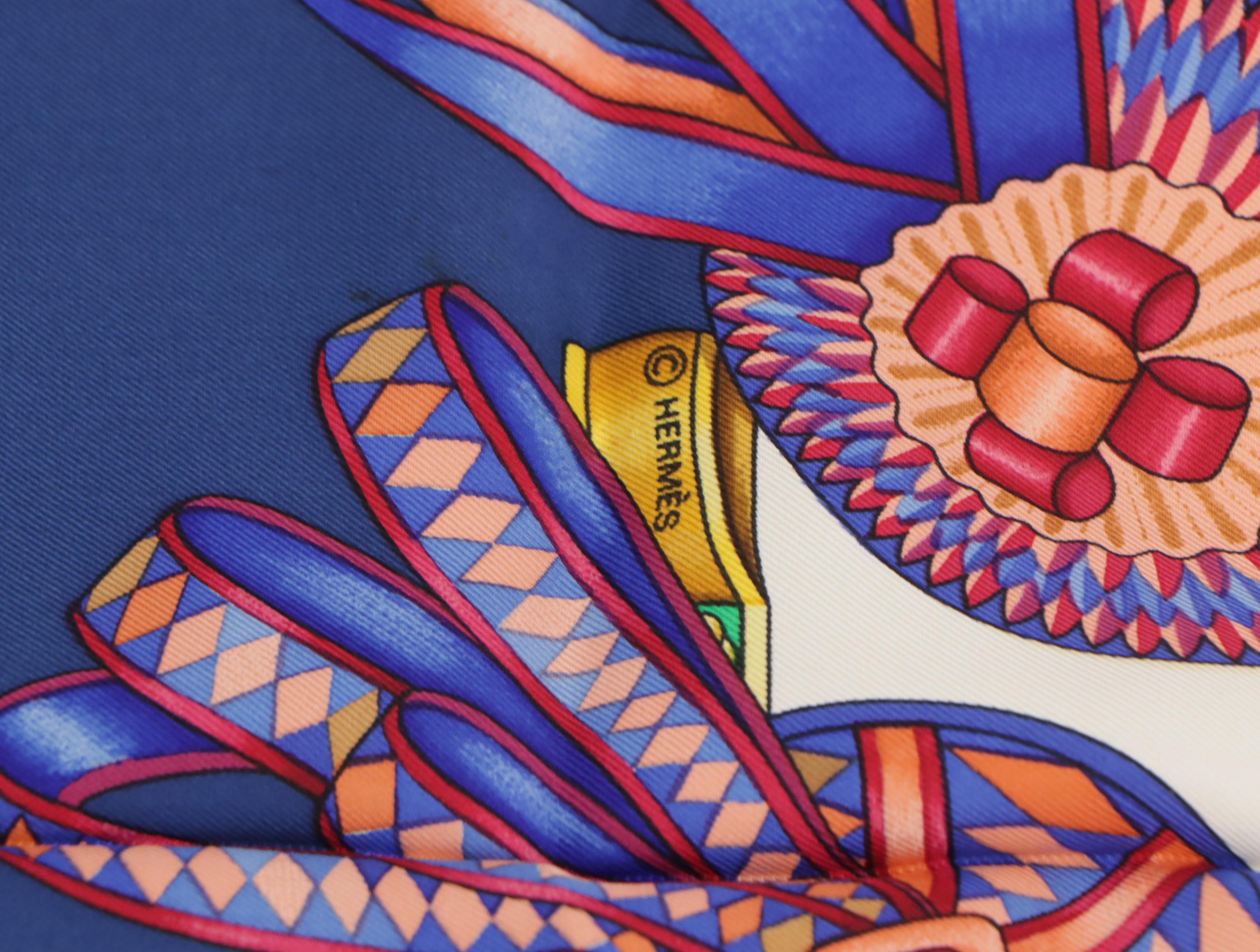 Hermès "Les Rubans du Cheval" Scarf 90 in Silk Twill