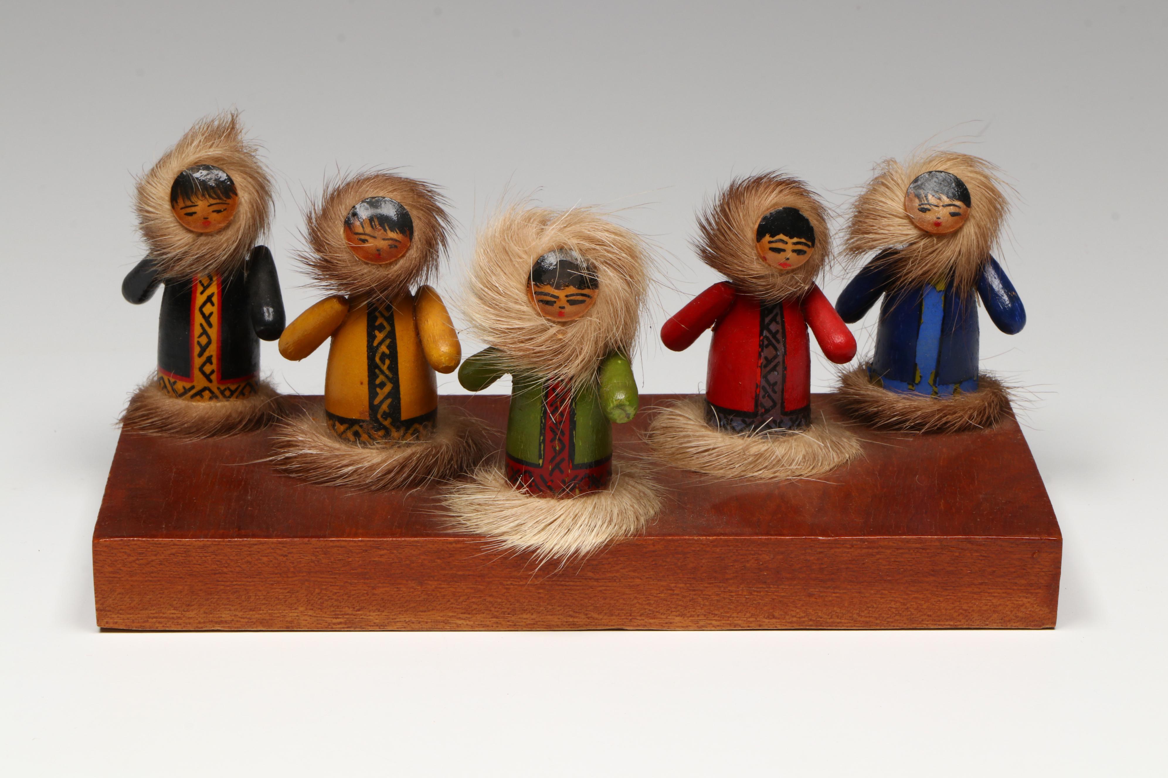 Indigenous-Inspired Toys, Inuit-Style Dolls with "Indian Mystery Stick"