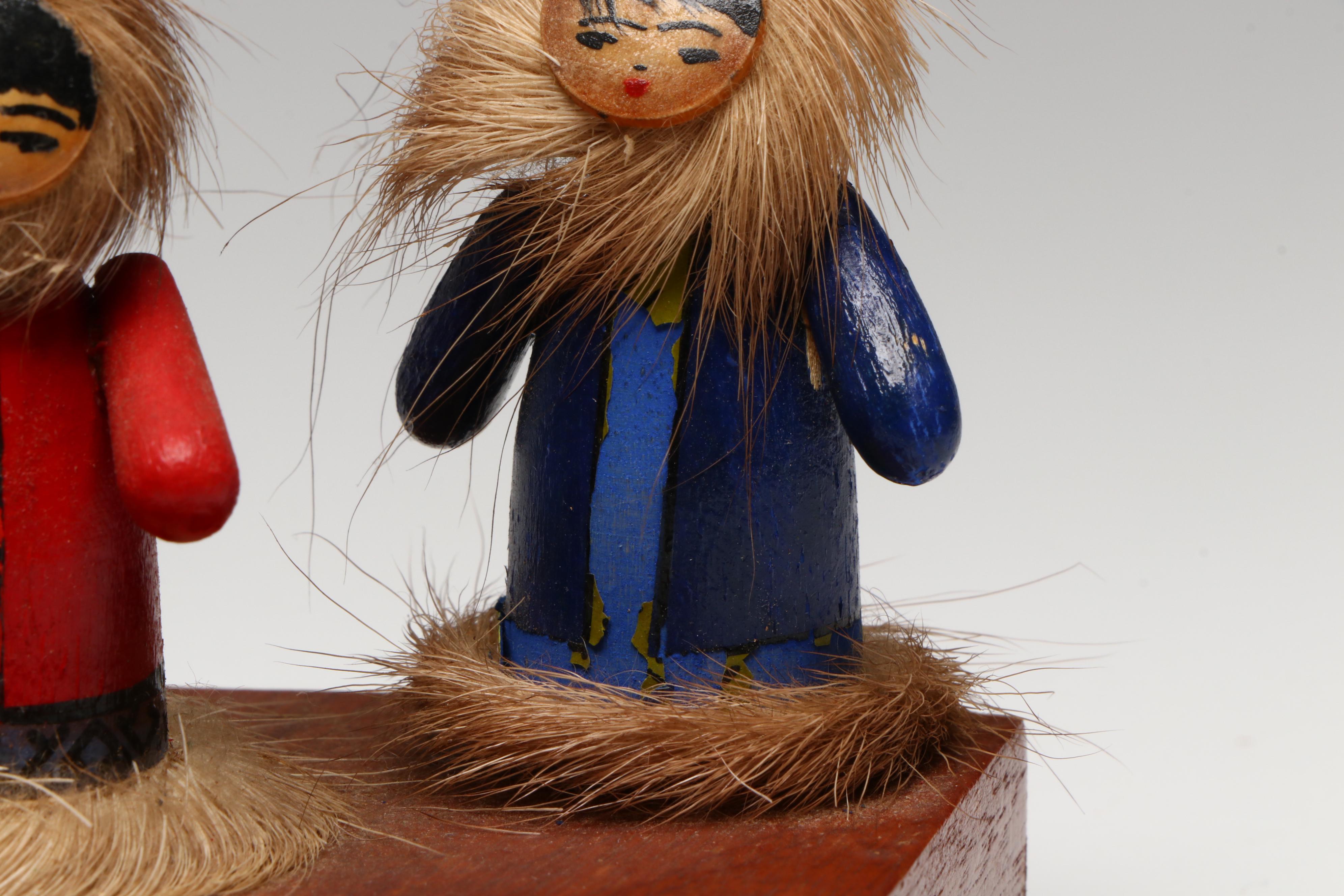 Indigenous-Inspired Toys, Inuit-Style Dolls with "Indian Mystery Stick"