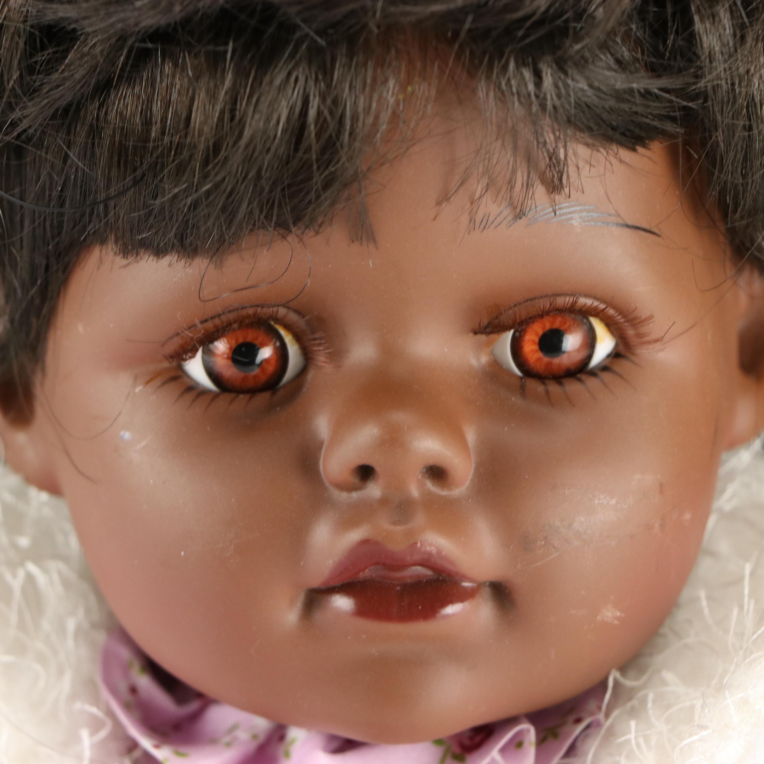 The Danbury Mint "Okolo" Porcelain Doll with More Vintage Dolls