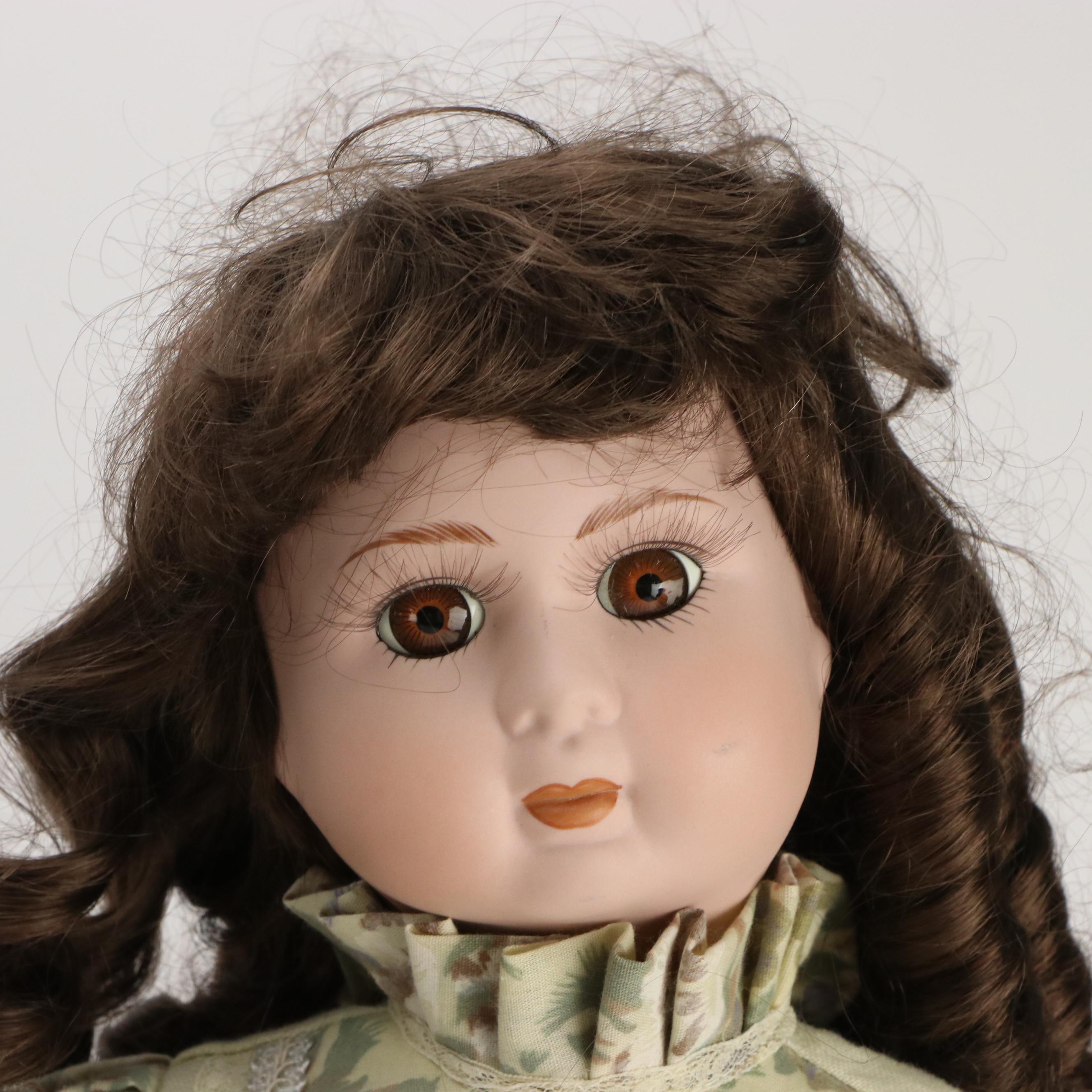 The Danbury Mint "Okolo" Porcelain Doll with More Vintage Dolls