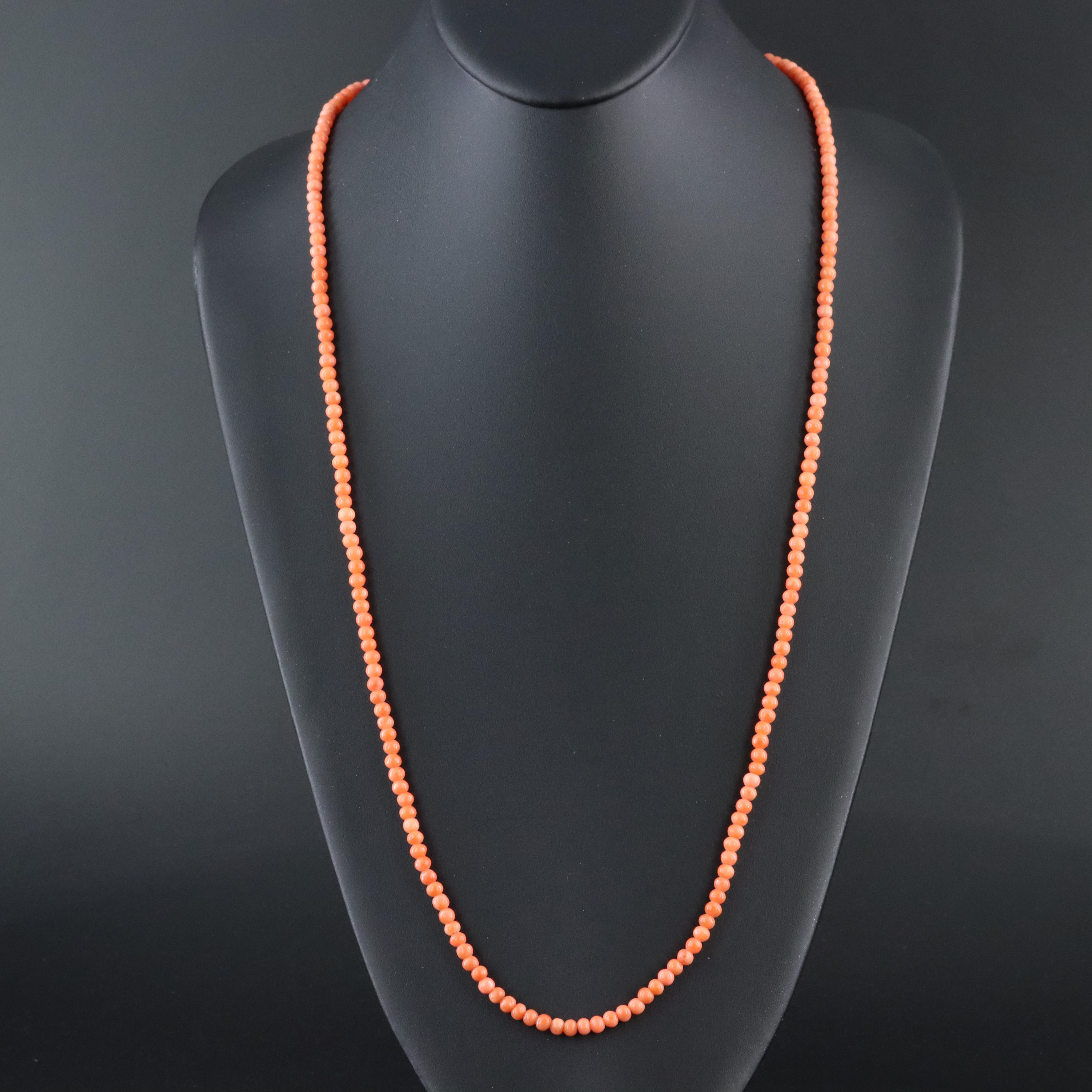 Coral Necklace with 10K Clasp