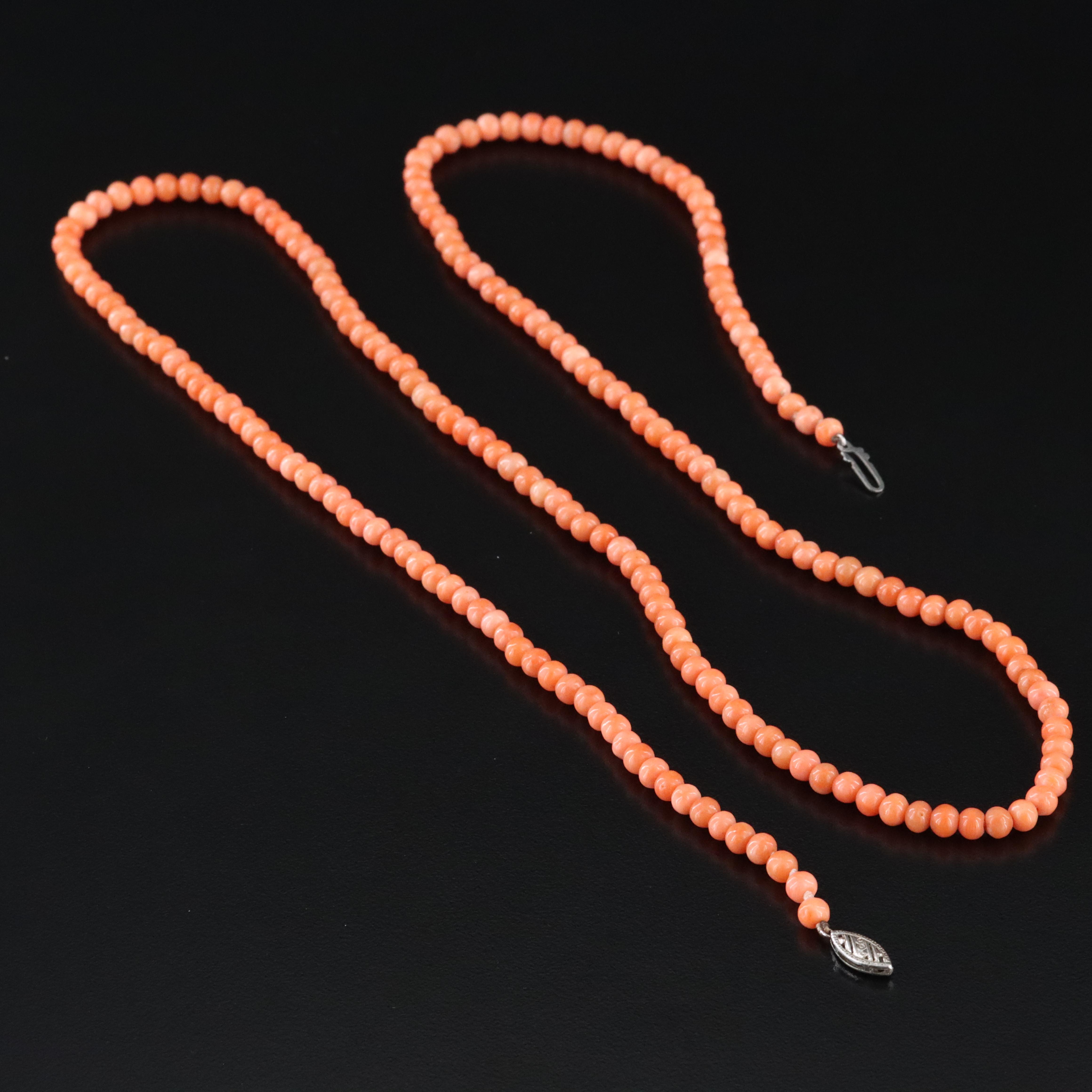 Coral Necklace with 10K Clasp