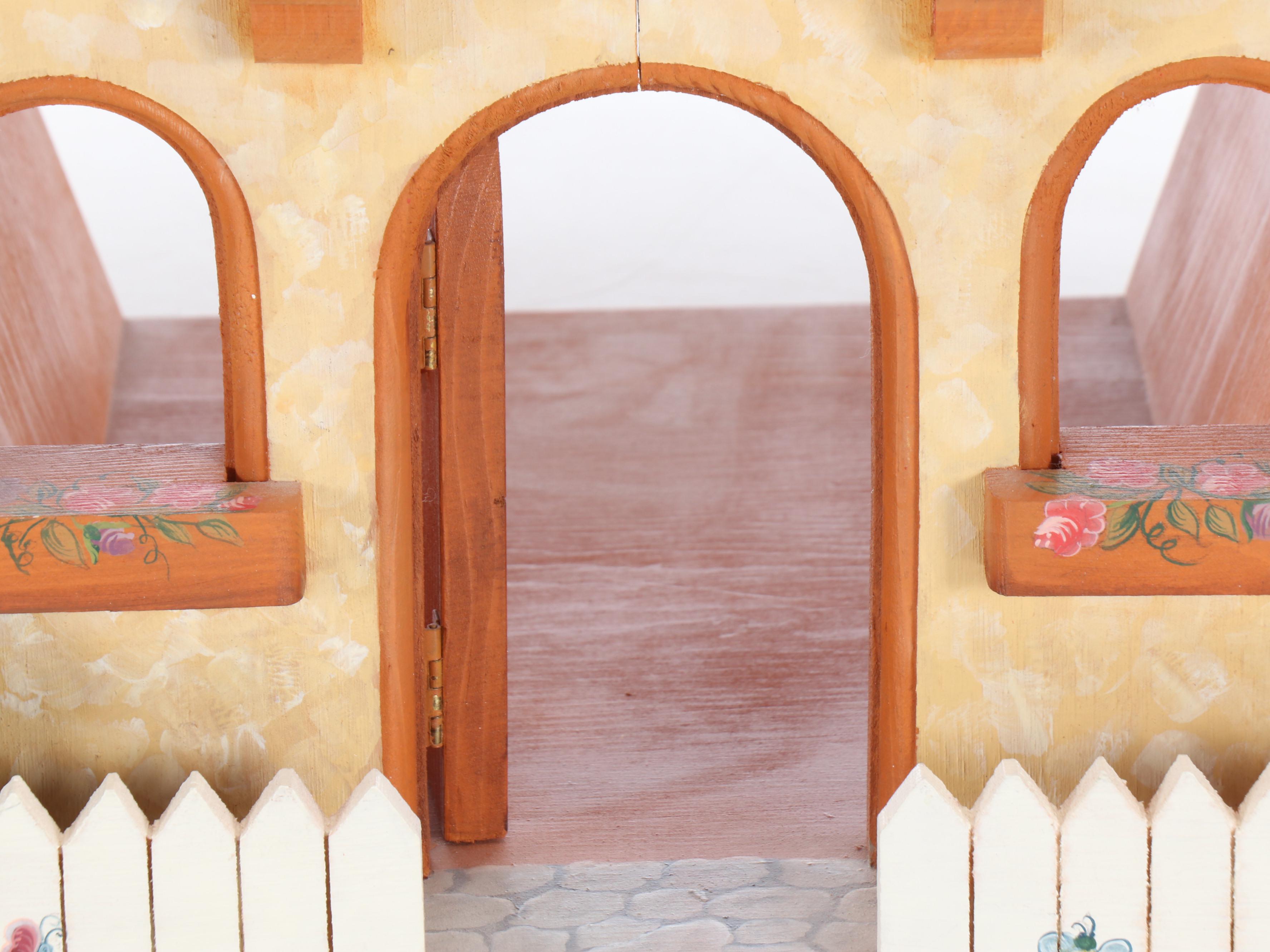 Polychrome Wooden Dollhouse