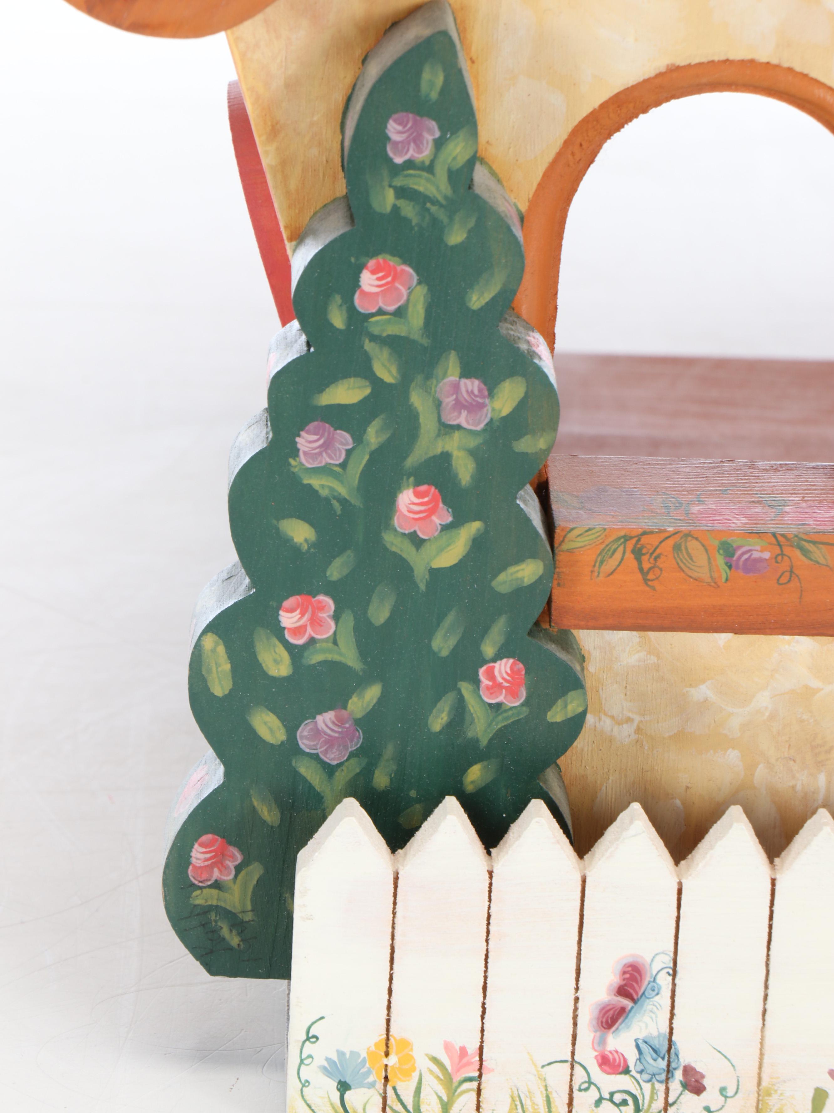 Polychrome Wooden Dollhouse