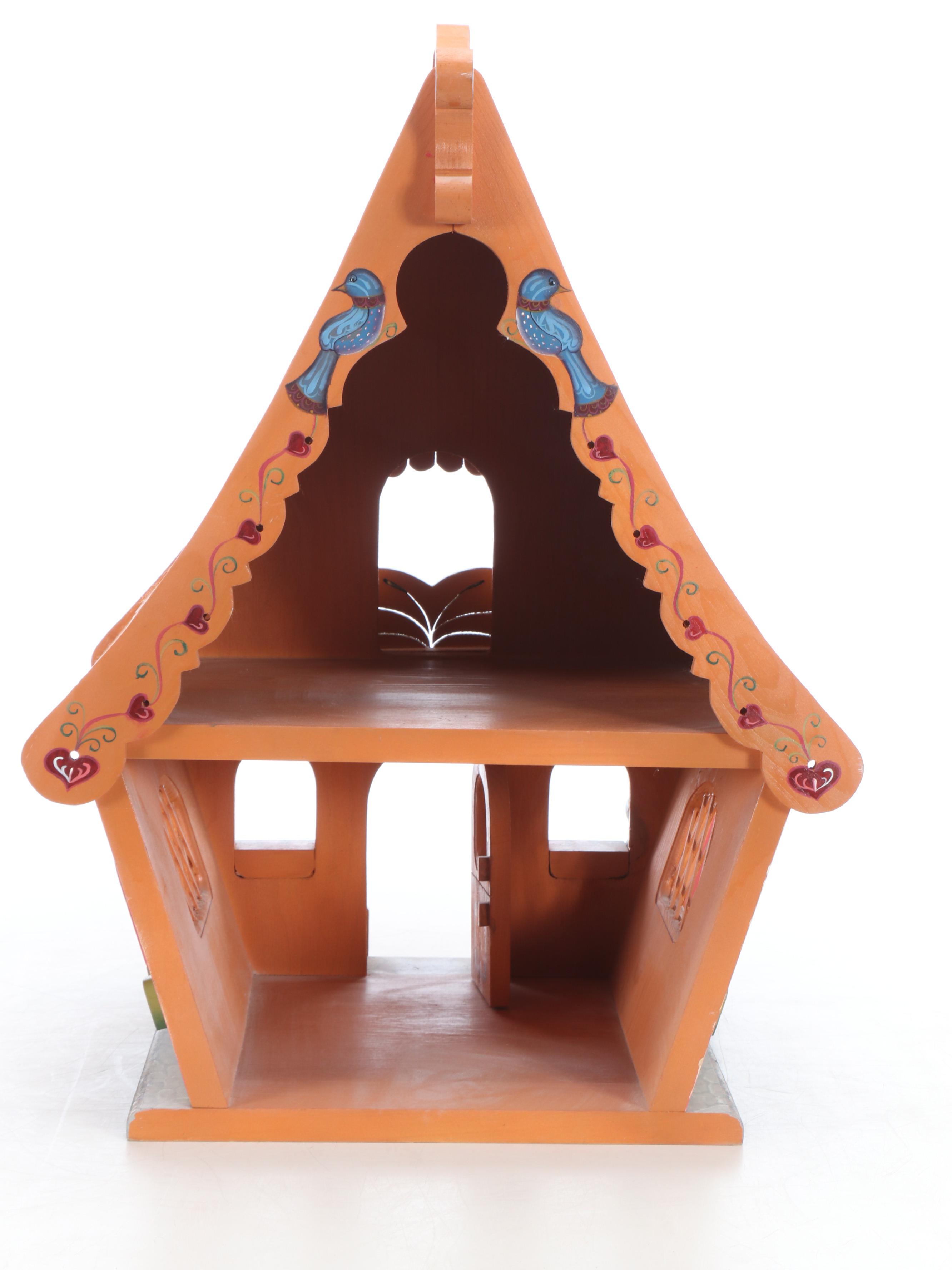 Polychrome Wooden Dollhouse