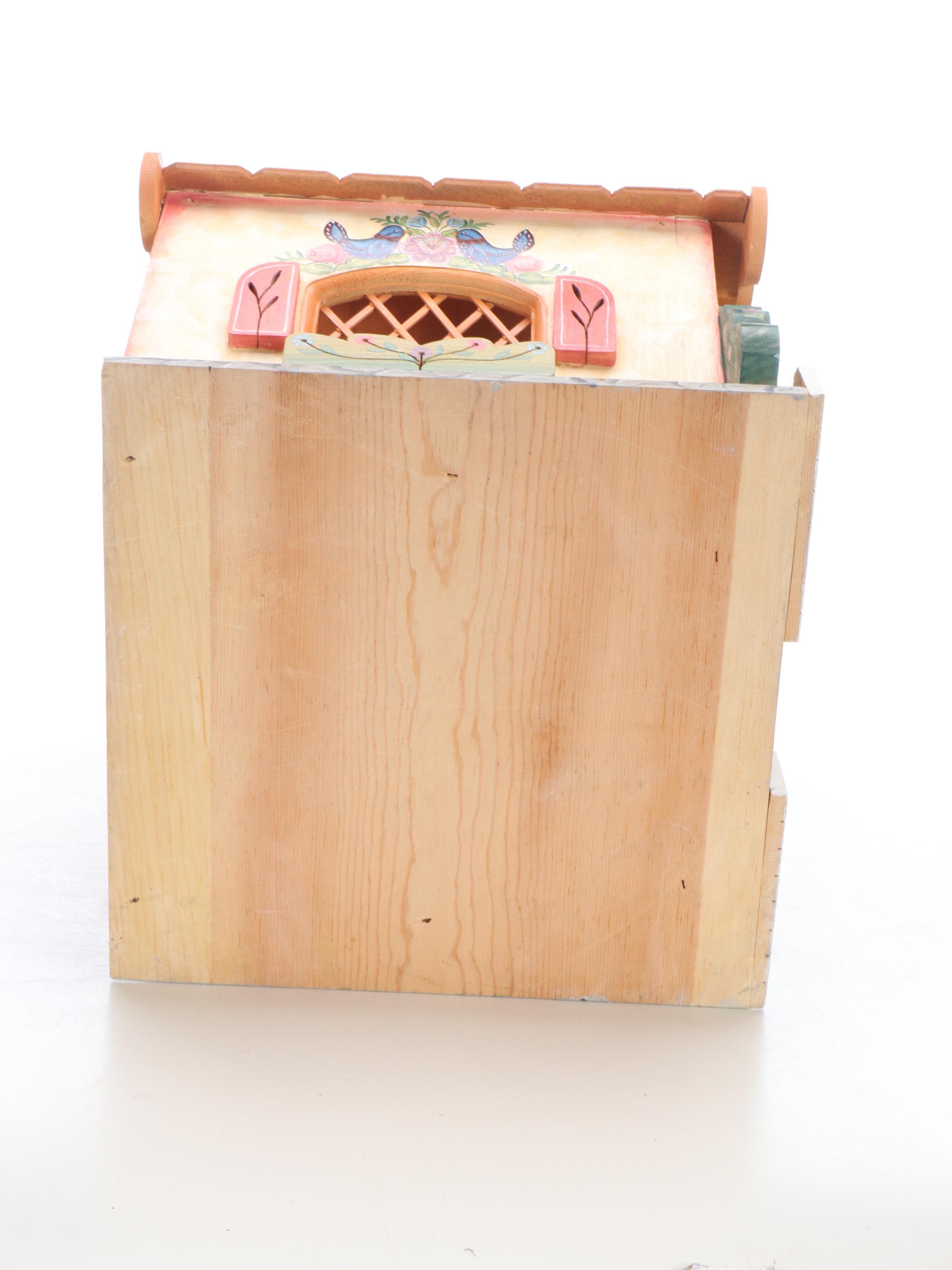 Polychrome Wooden Dollhouse