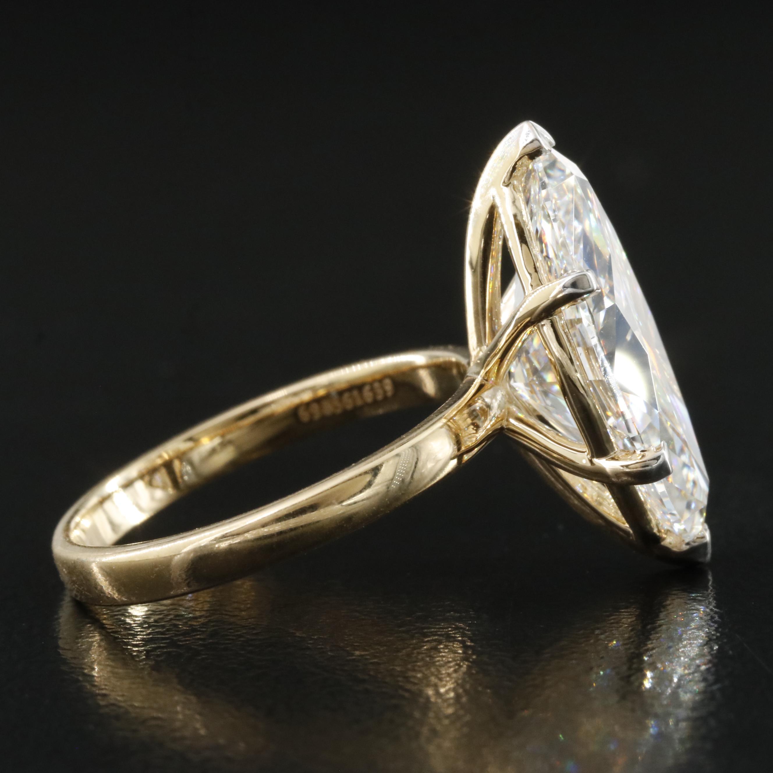 18K 5.68 CT Lab Grown Diamond Solitaire Ring with IGI Report