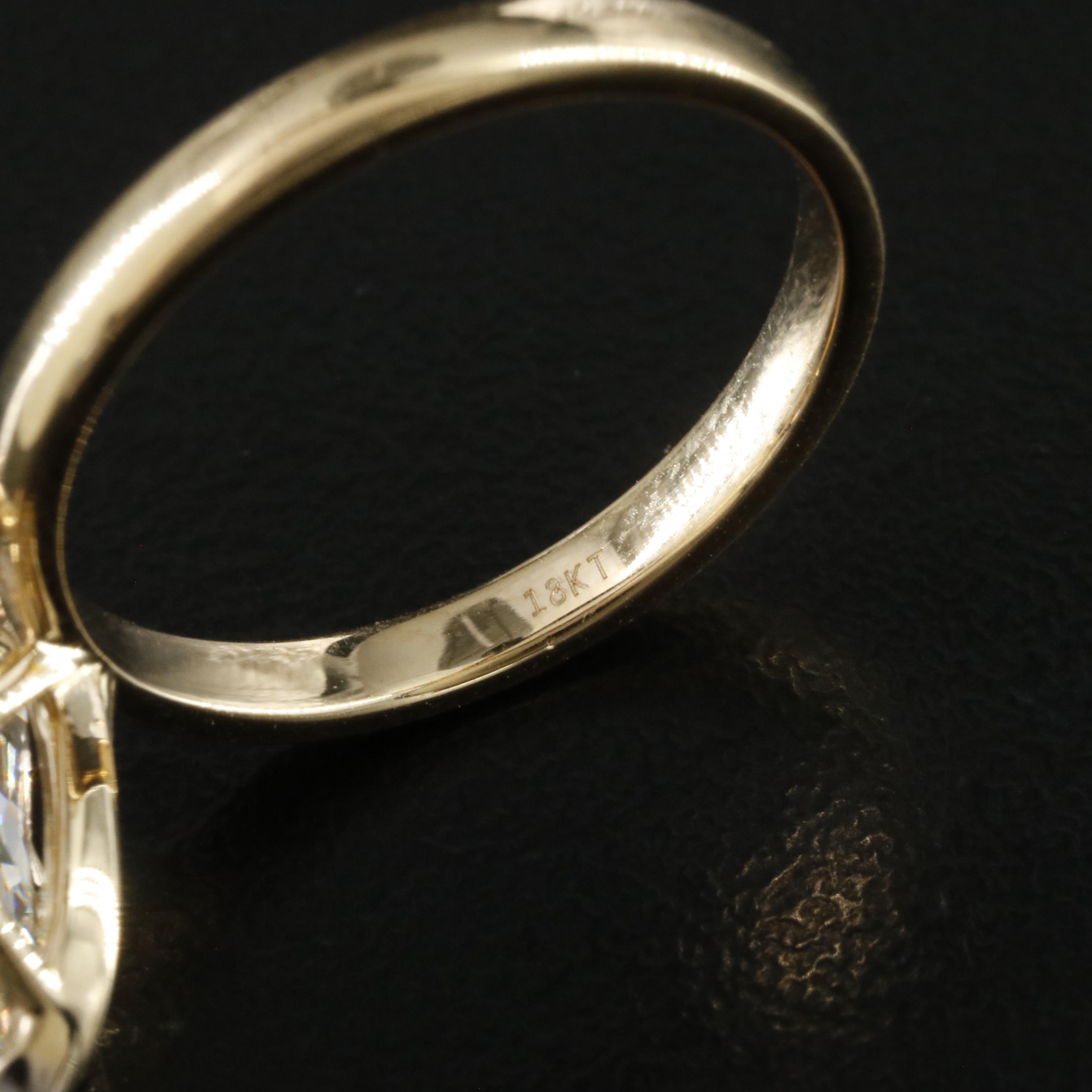 18K 5.68 CT Lab Grown Diamond Solitaire Ring with IGI Report