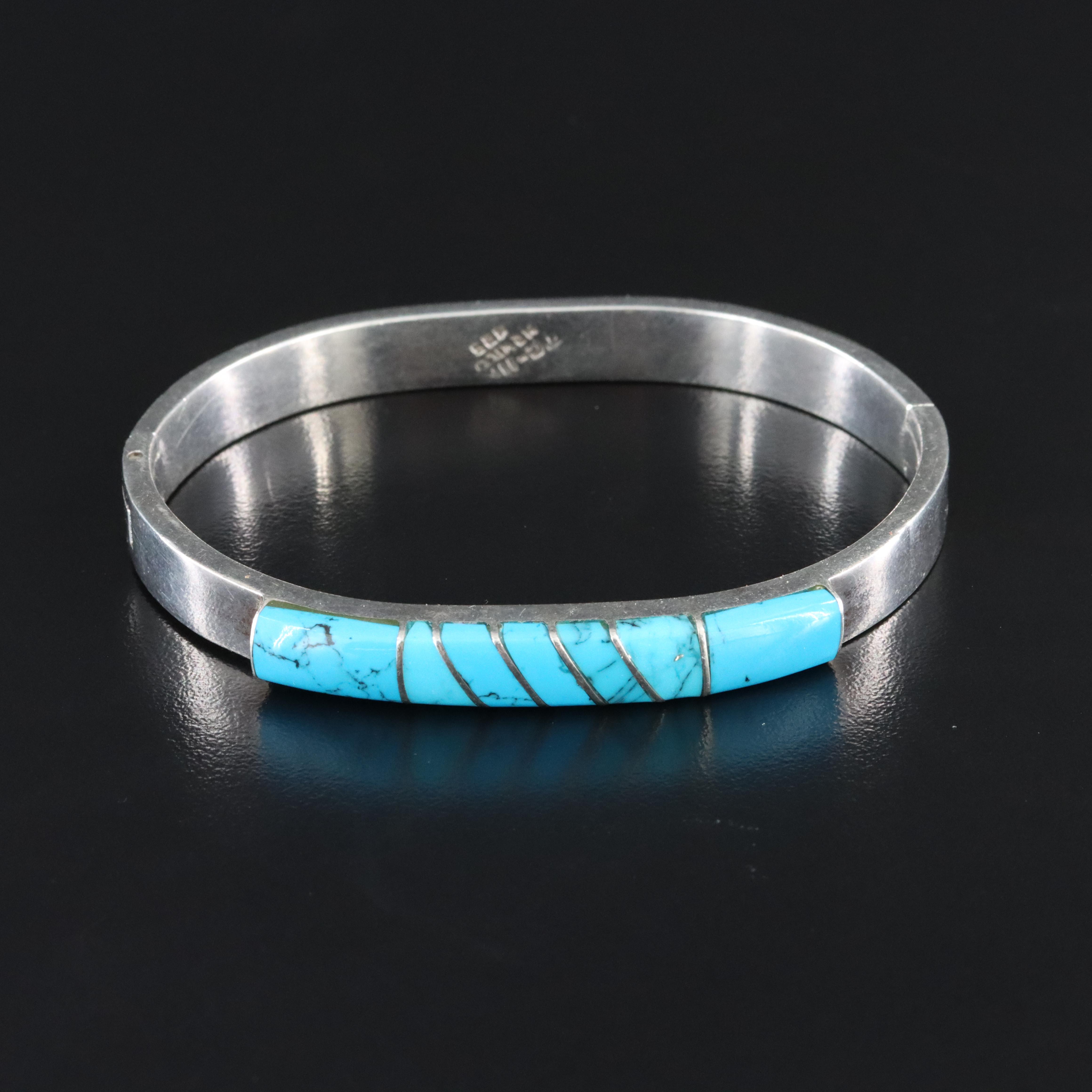 Mexican Sterling Turquoise Bracelet