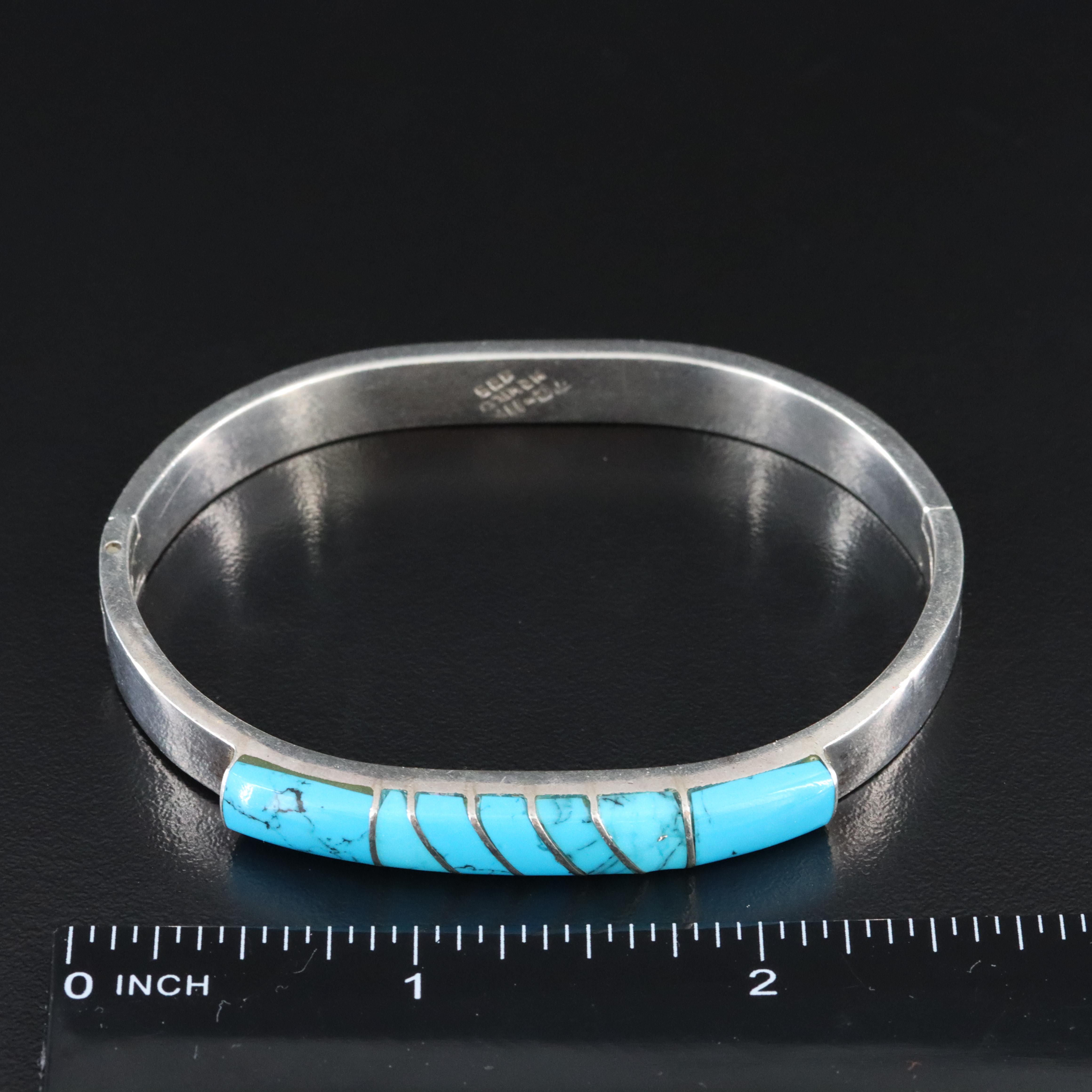 Mexican Sterling Turquoise Bracelet
