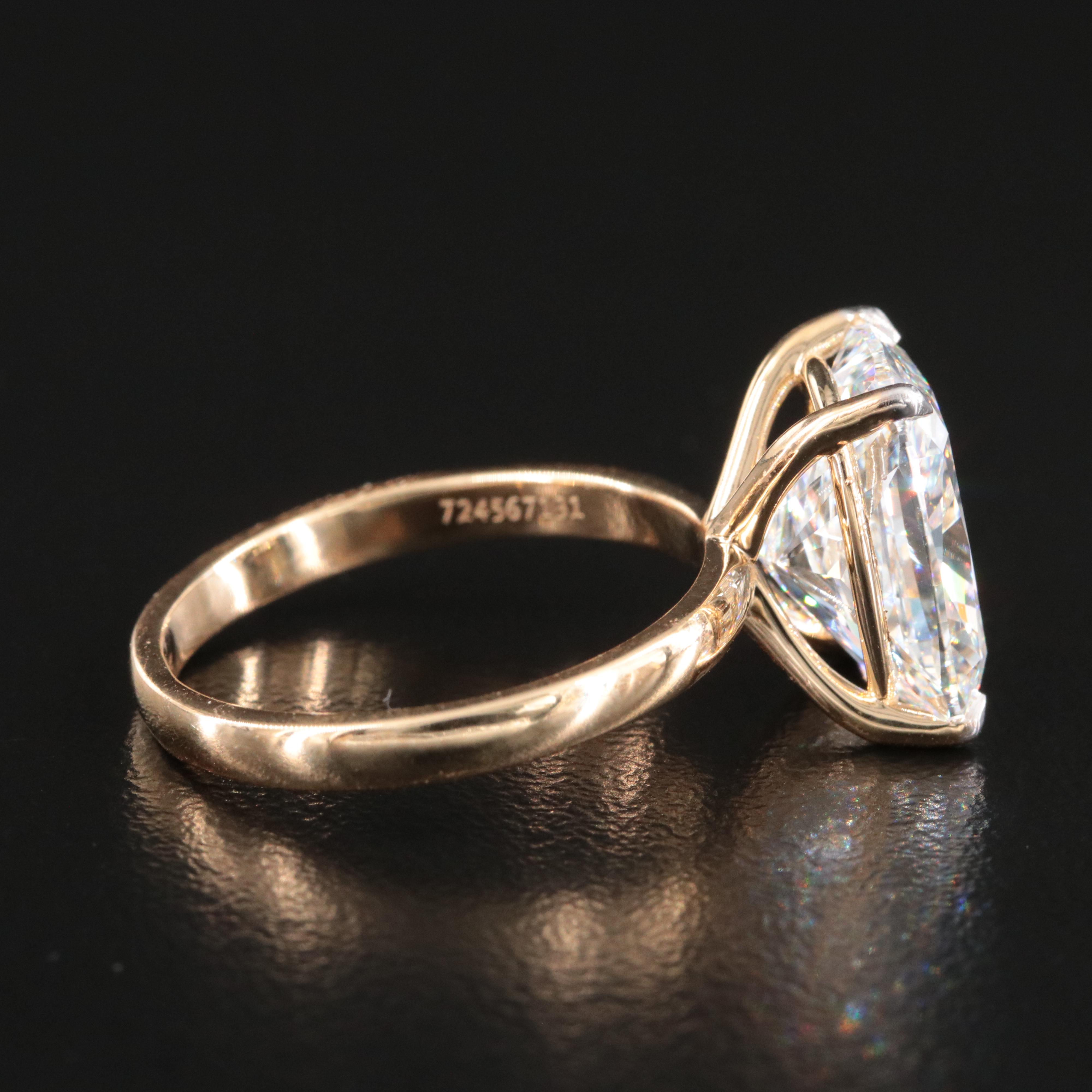 18K 5.58 CT Lab Grown Diamond Solitaire Ring with IGI Report