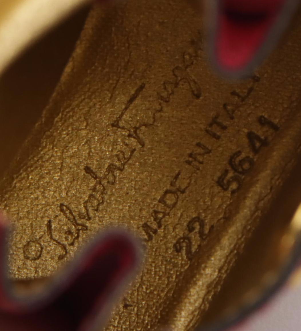 Salvatore Ferragamo Mini Flap Top Bag Purse Charm in Red Calfskin Leather