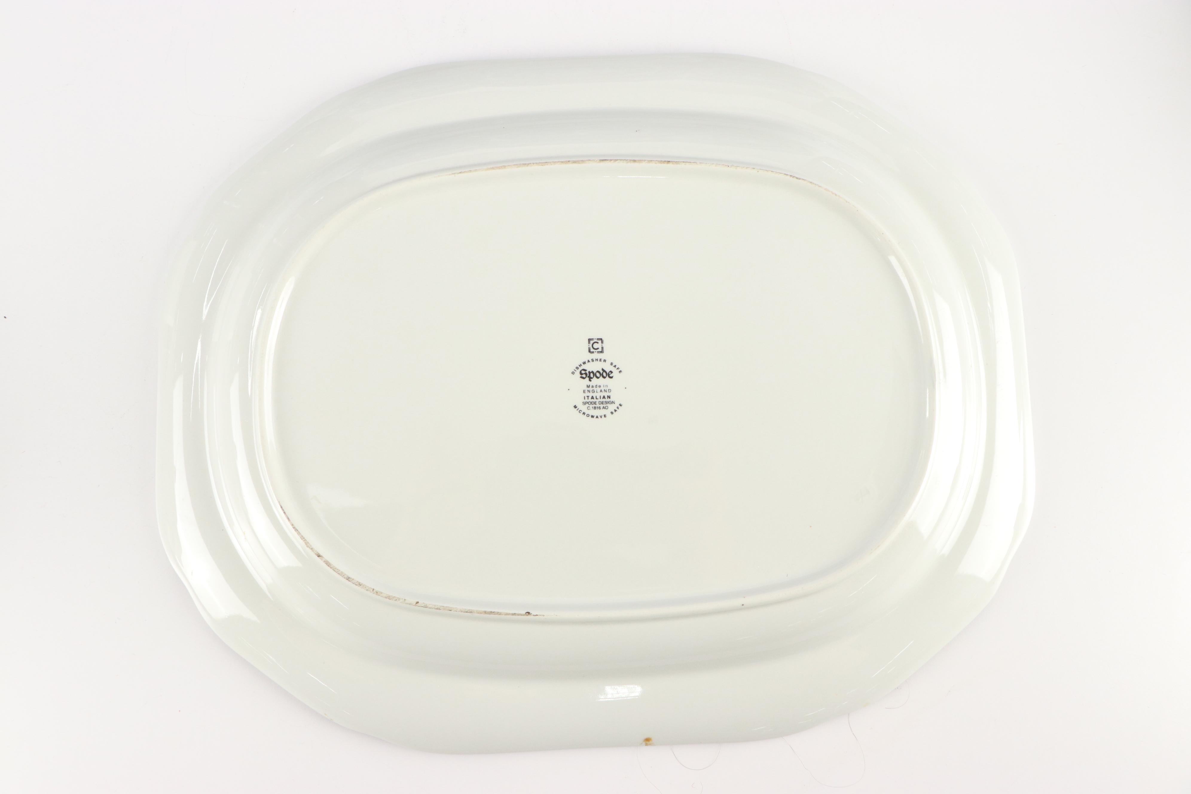 Spode "Italian" Blue and White Ceramic Dinnerware and Serving Pieces