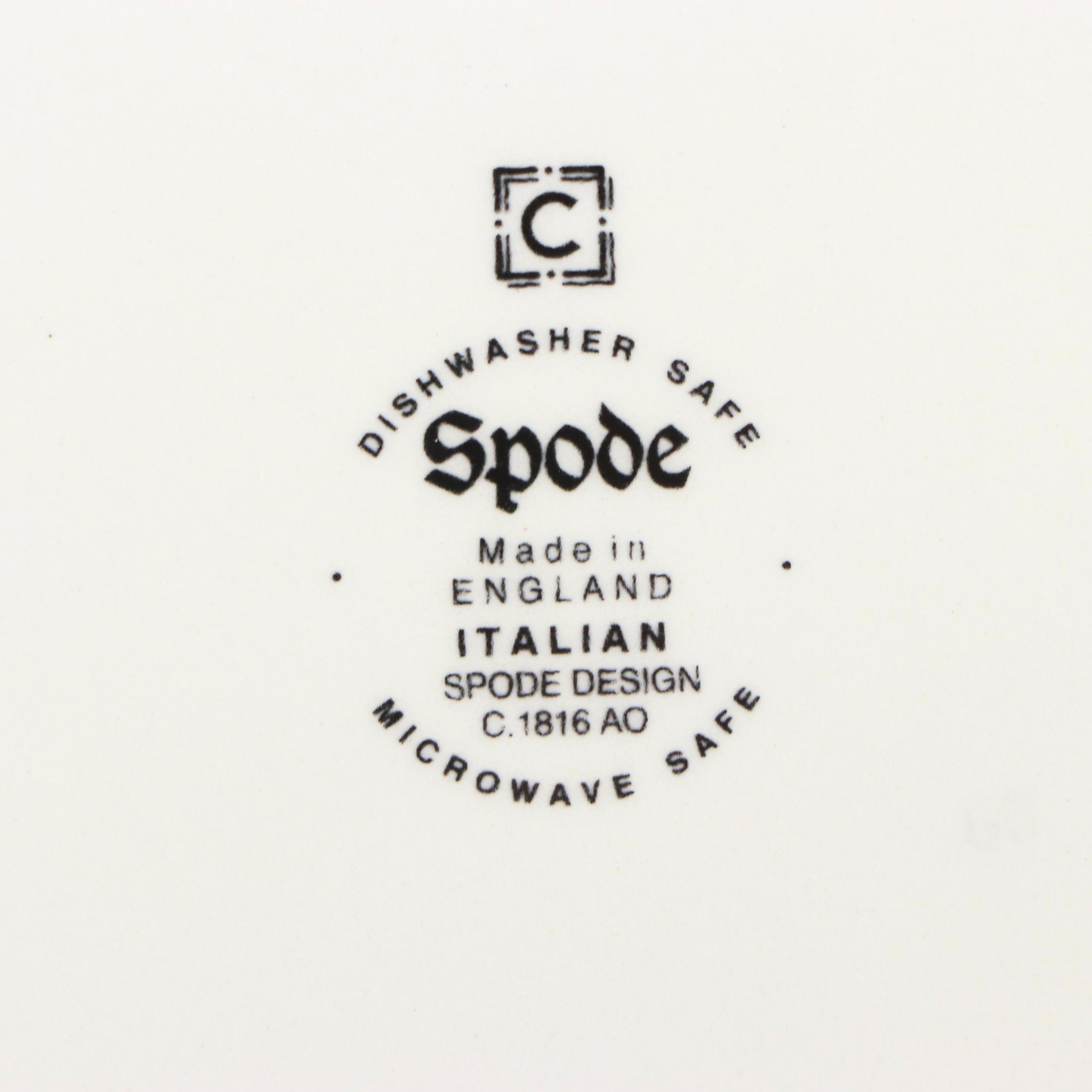 Spode "Italian" Blue and White Ceramic Dinnerware and Serving Pieces