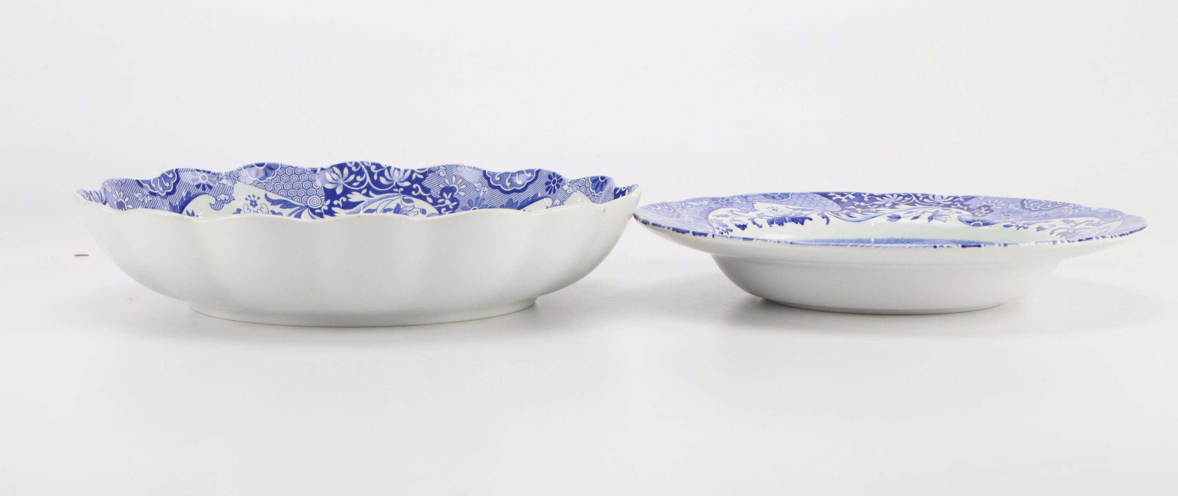 Spode "Italian" Blue and White Ceramic Dinnerware and Serving Pieces