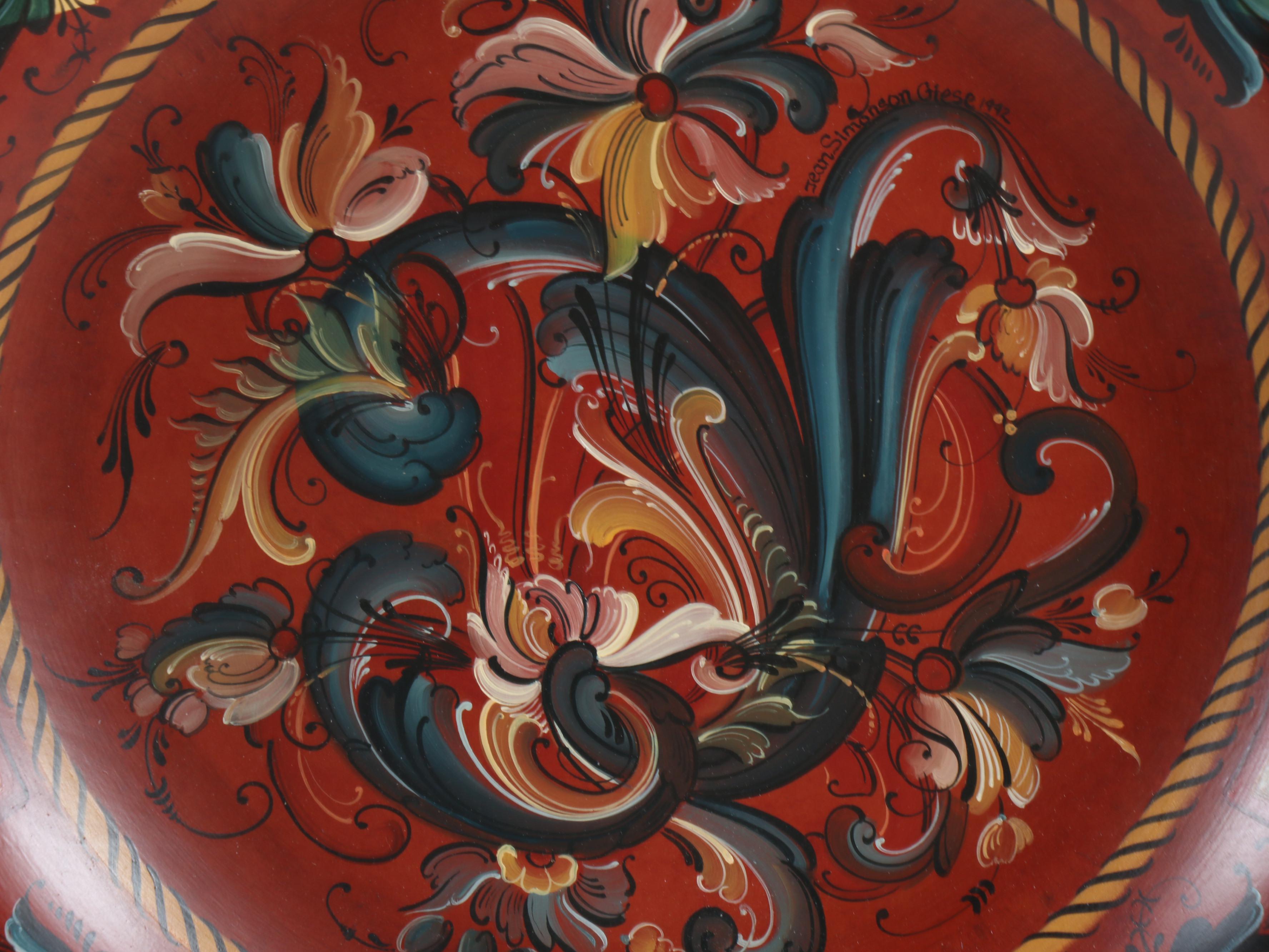 Jean C. Griese Rosemaling Carved Wood Wall Décor
