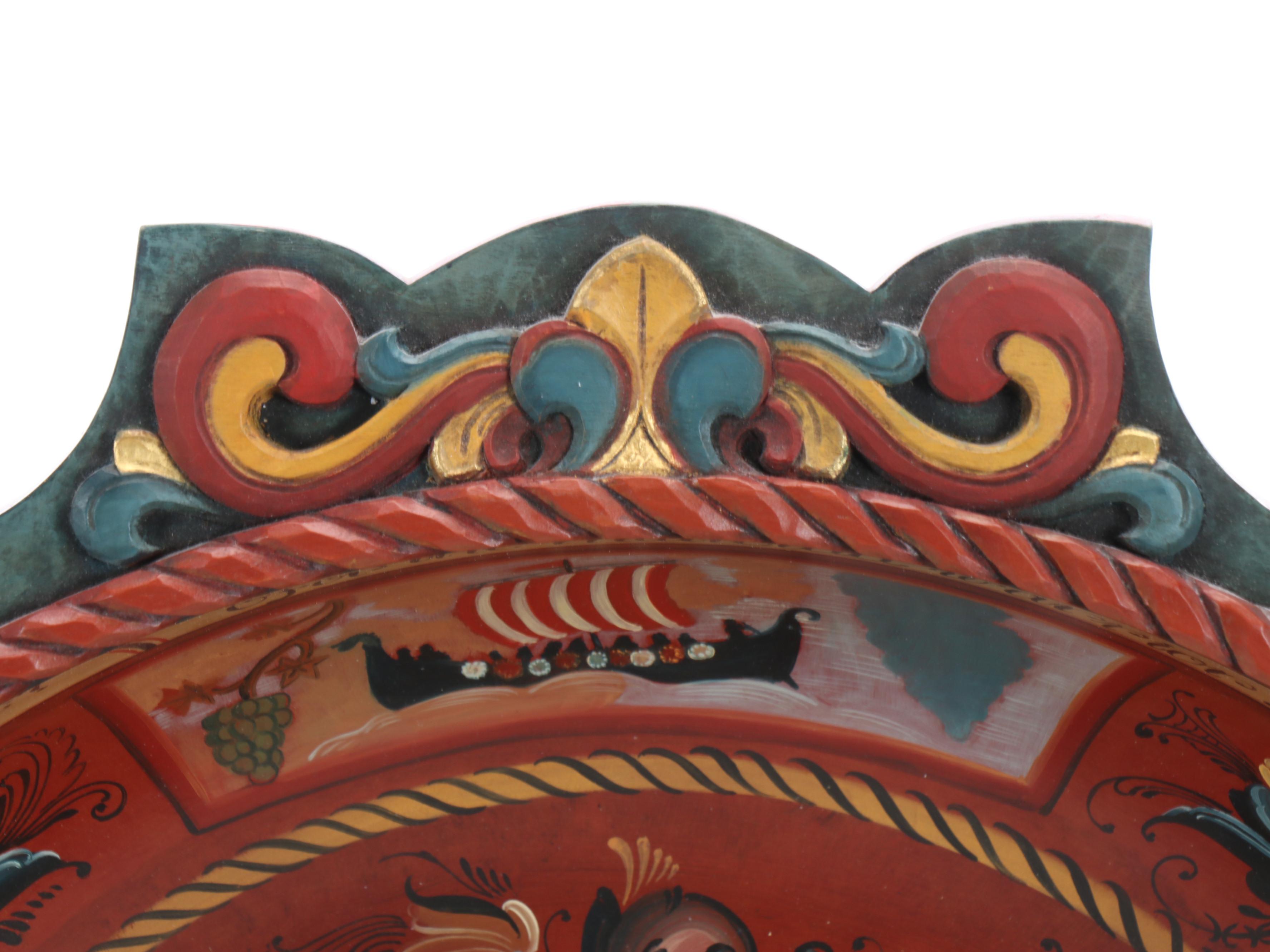 Jean C. Griese Rosemaling Carved Wood Wall Décor