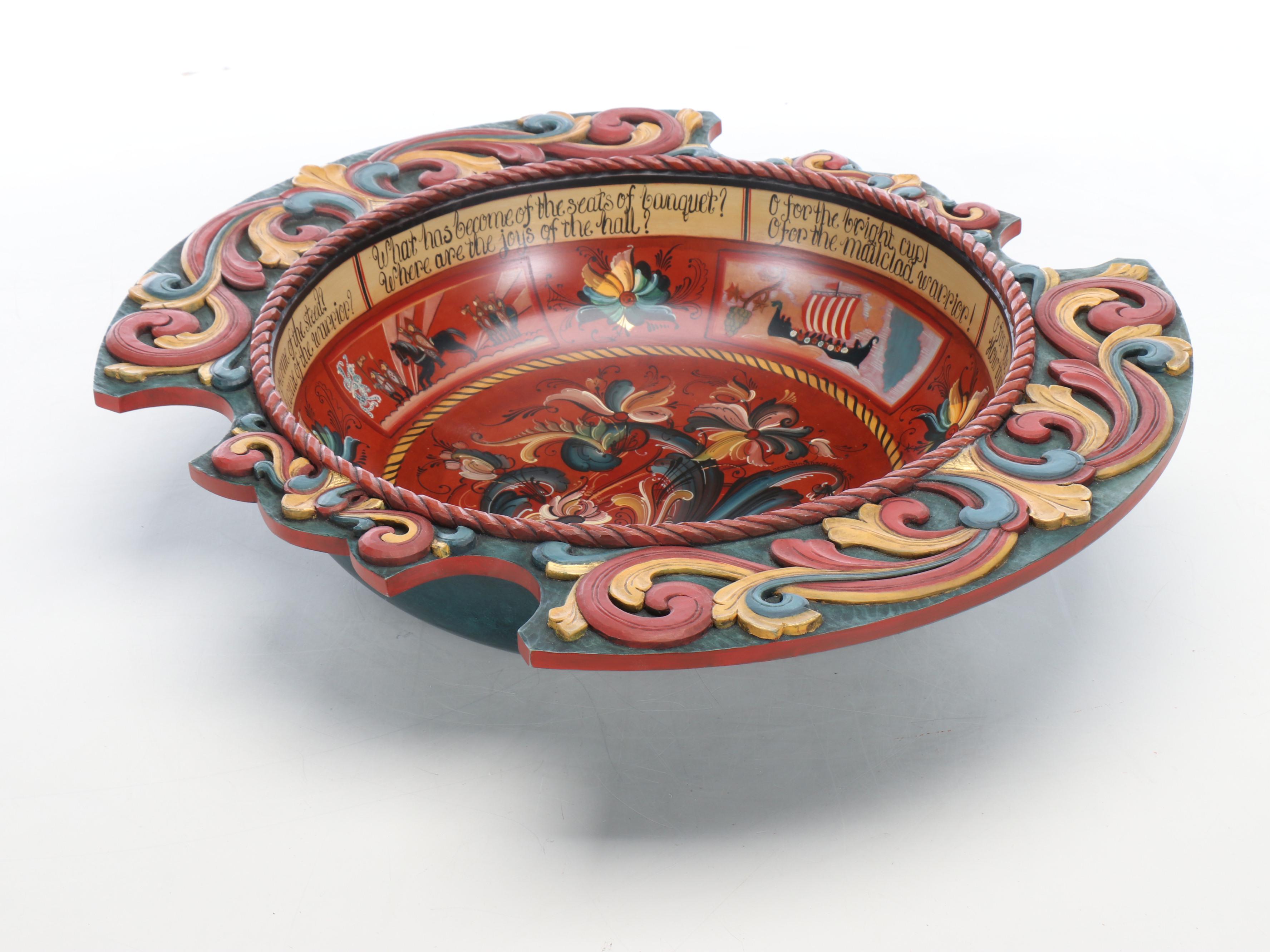 Jean C. Griese Rosemaling Carved Wood Wall Décor