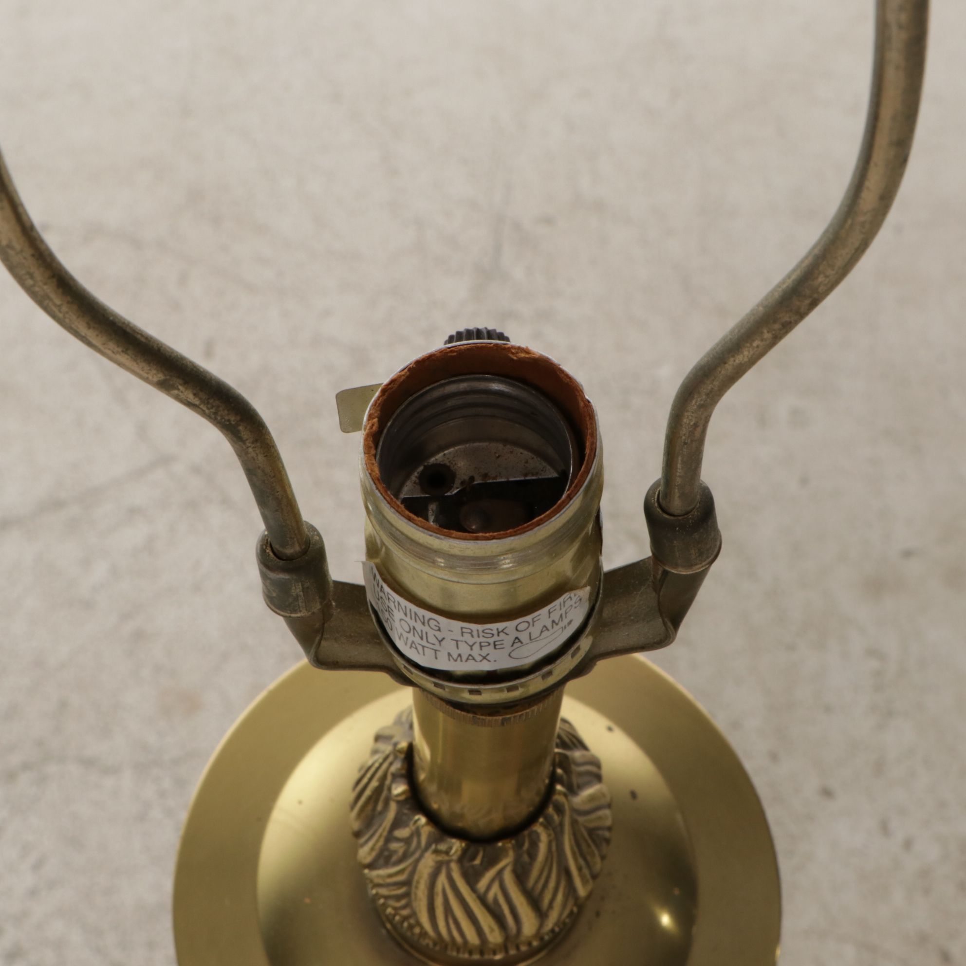 Stiffel Neoclassical Brass Floor Lamp with Pleated Fabric Shade