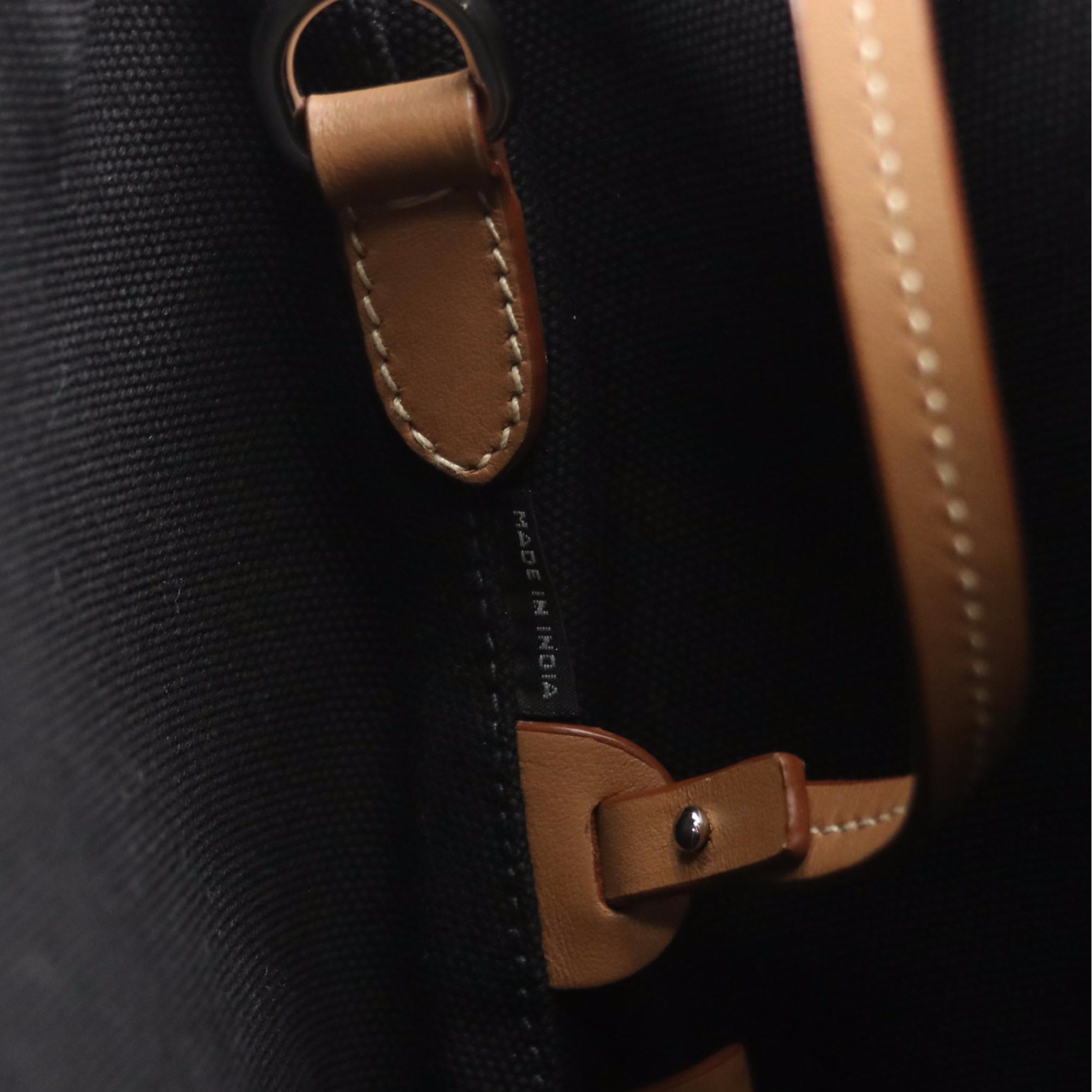 Prada Bucket Shopping Two-Way Tote in Black Canapa Logo Canvas