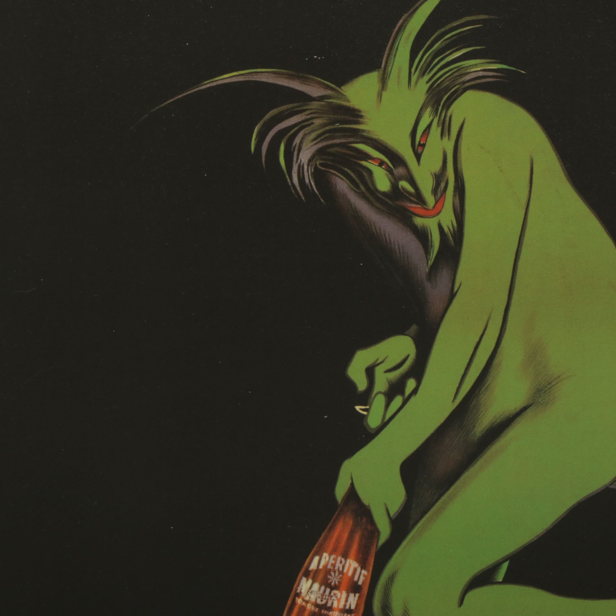 Offset Lithograph Advertising Poster on Canvas for Maurin Quina of France