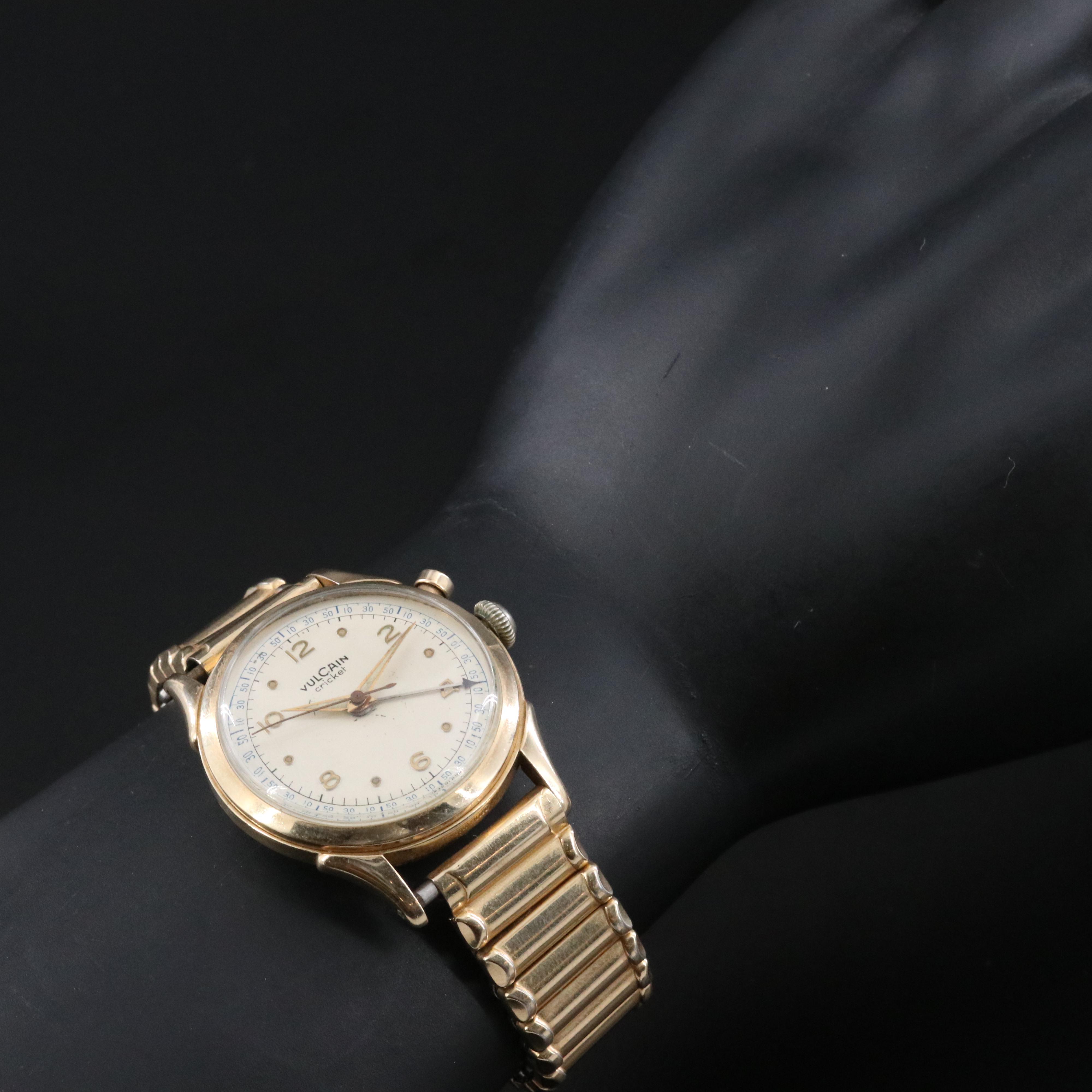 Vulcain Grand Prix Cricket Vintage Alarm Watch