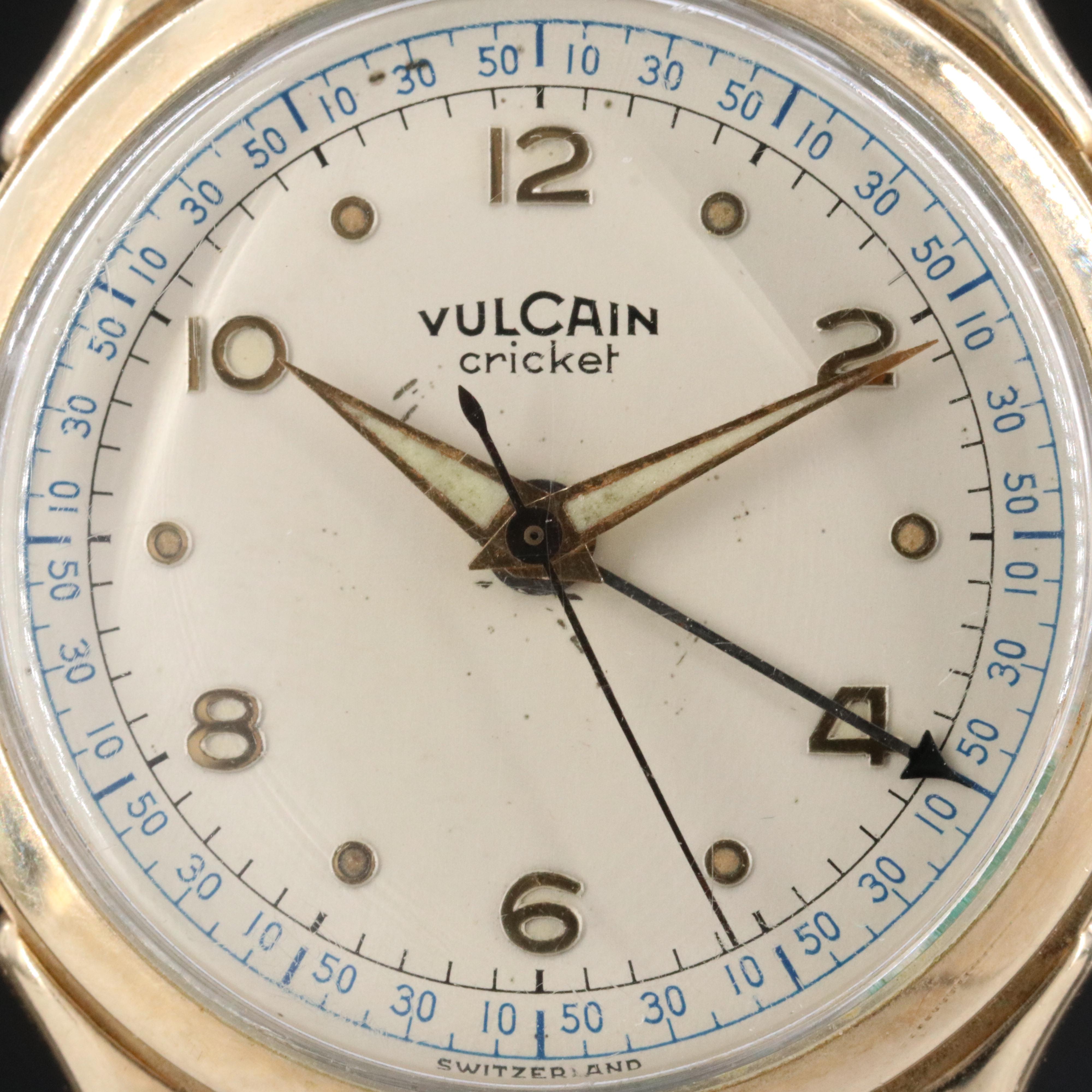 Vulcain Grand Prix Cricket Vintage Alarm Watch