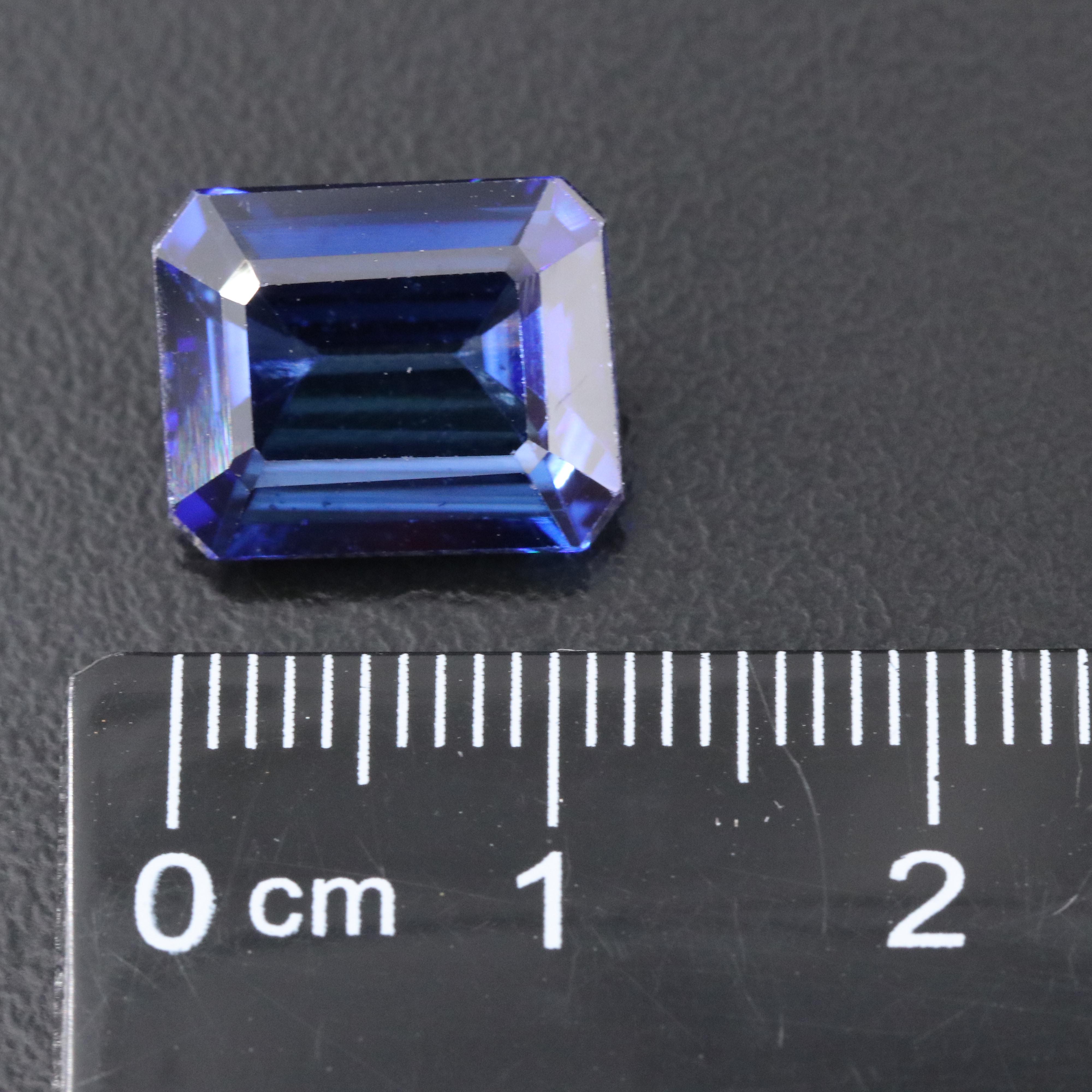 Loose 7.72 CT Lab Grown Sapphire