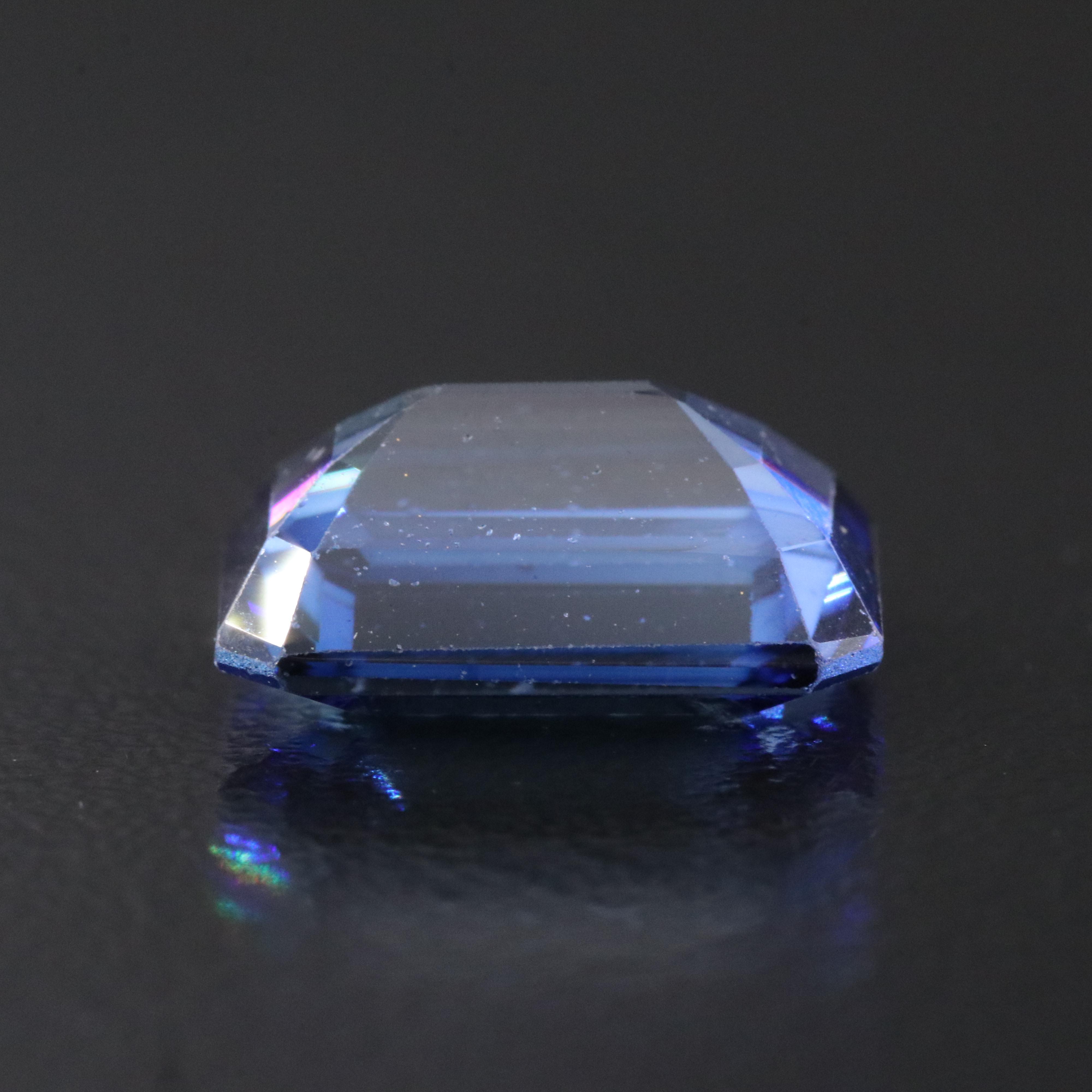 Loose 7.72 CT Lab Grown Sapphire