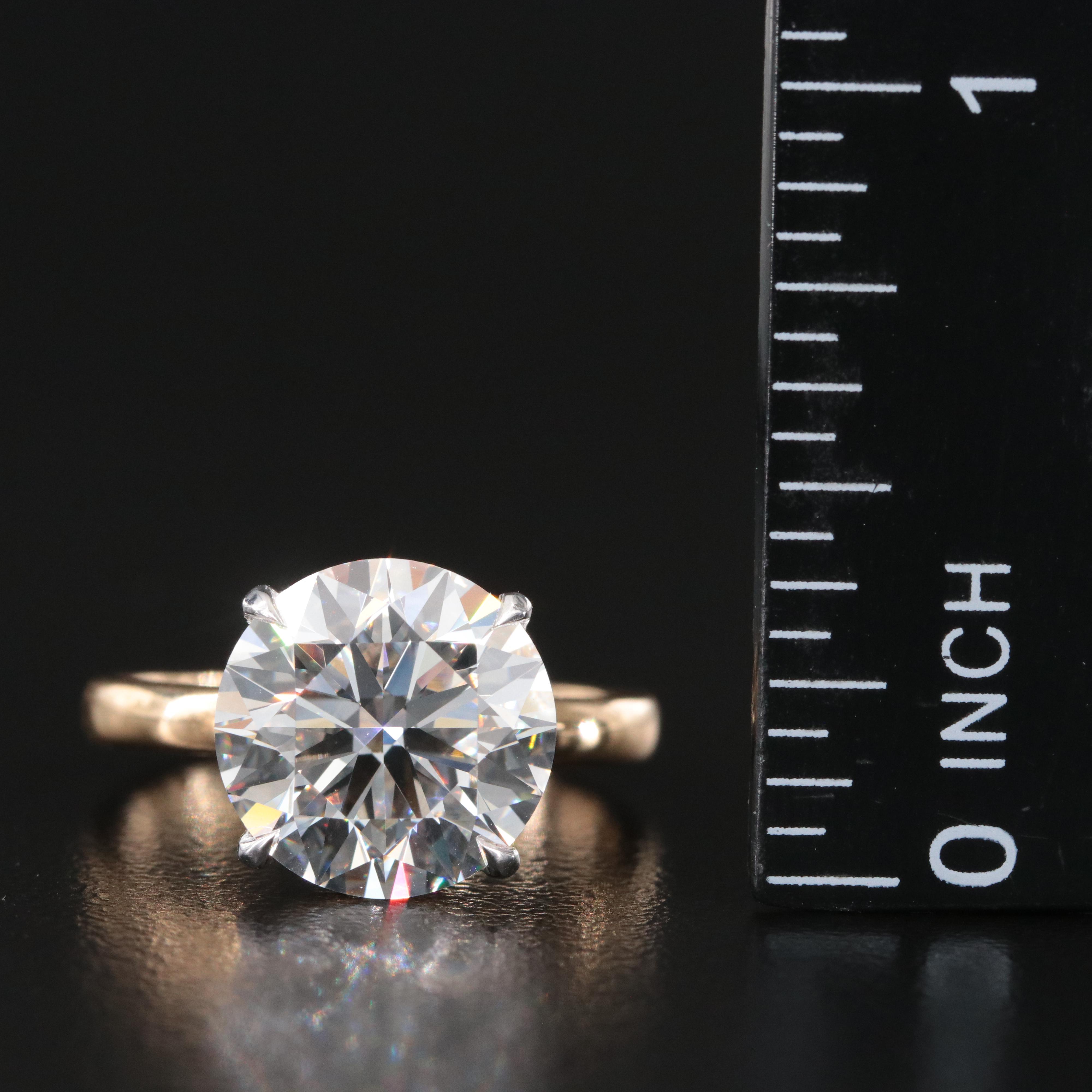 18K 4.96 CT Lab Grown Diamond Solitaire Ring with IGI Report