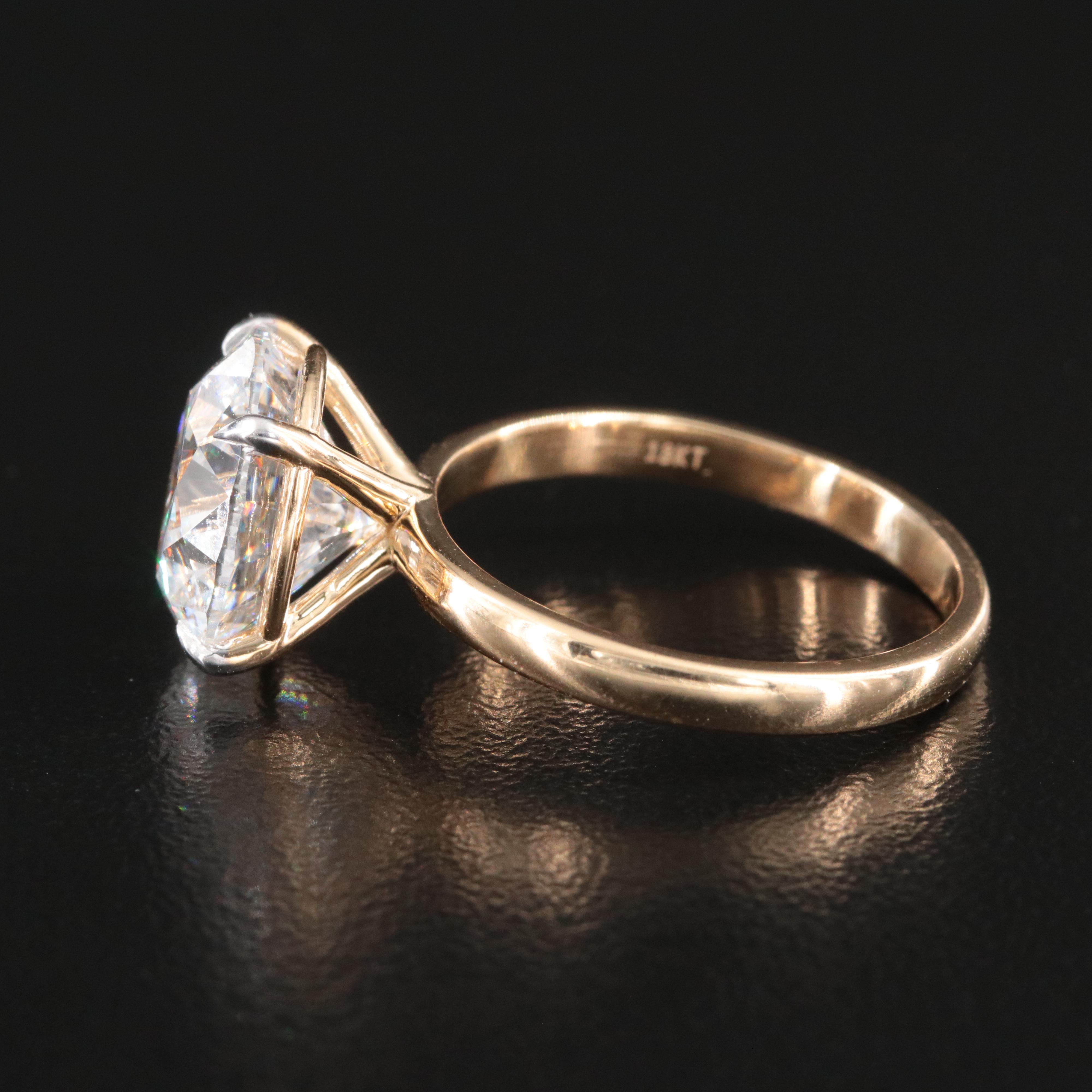 18K 4.96 CT Lab Grown Diamond Solitaire Ring with IGI Report