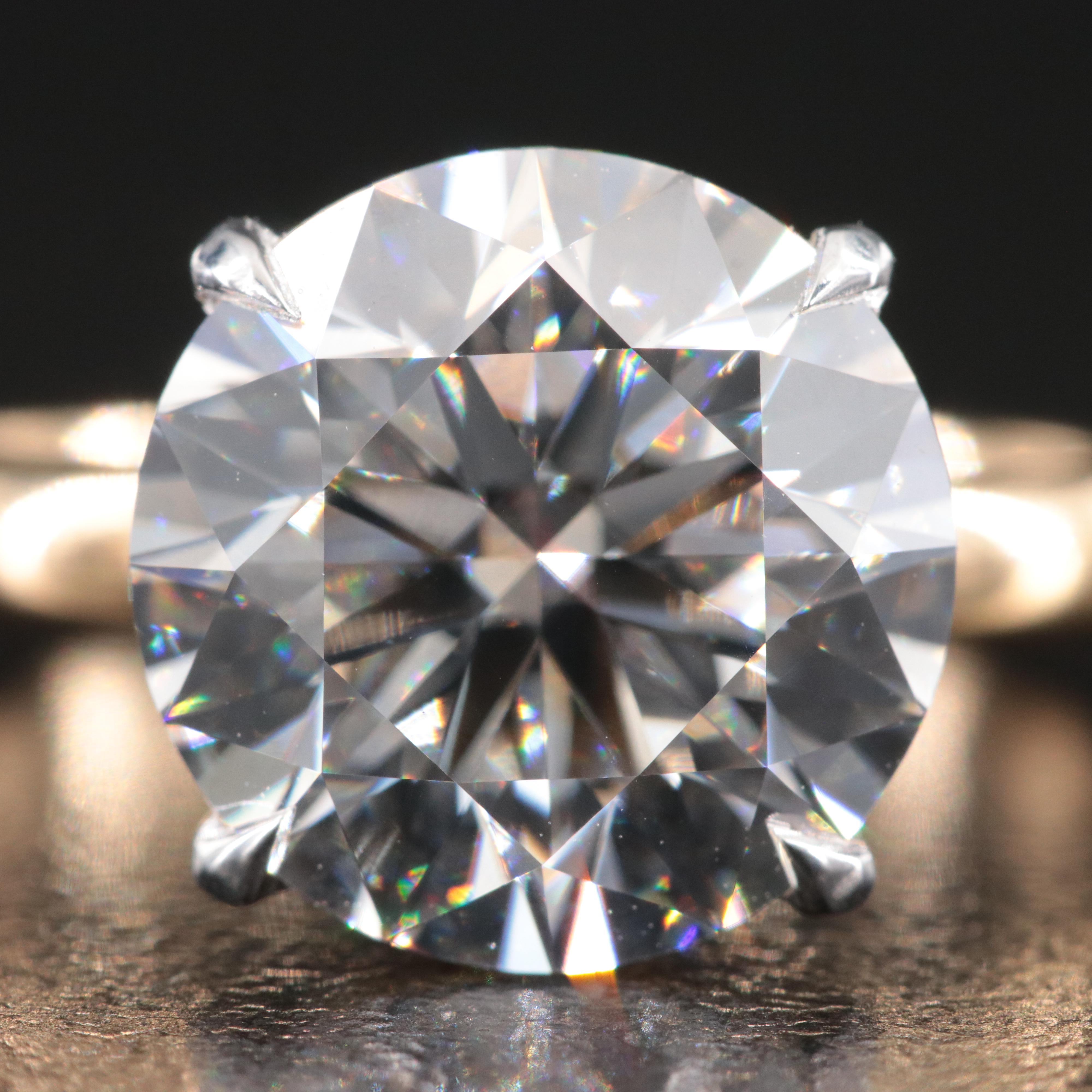 18K 4.96 CT Lab Grown Diamond Solitaire Ring with IGI Report