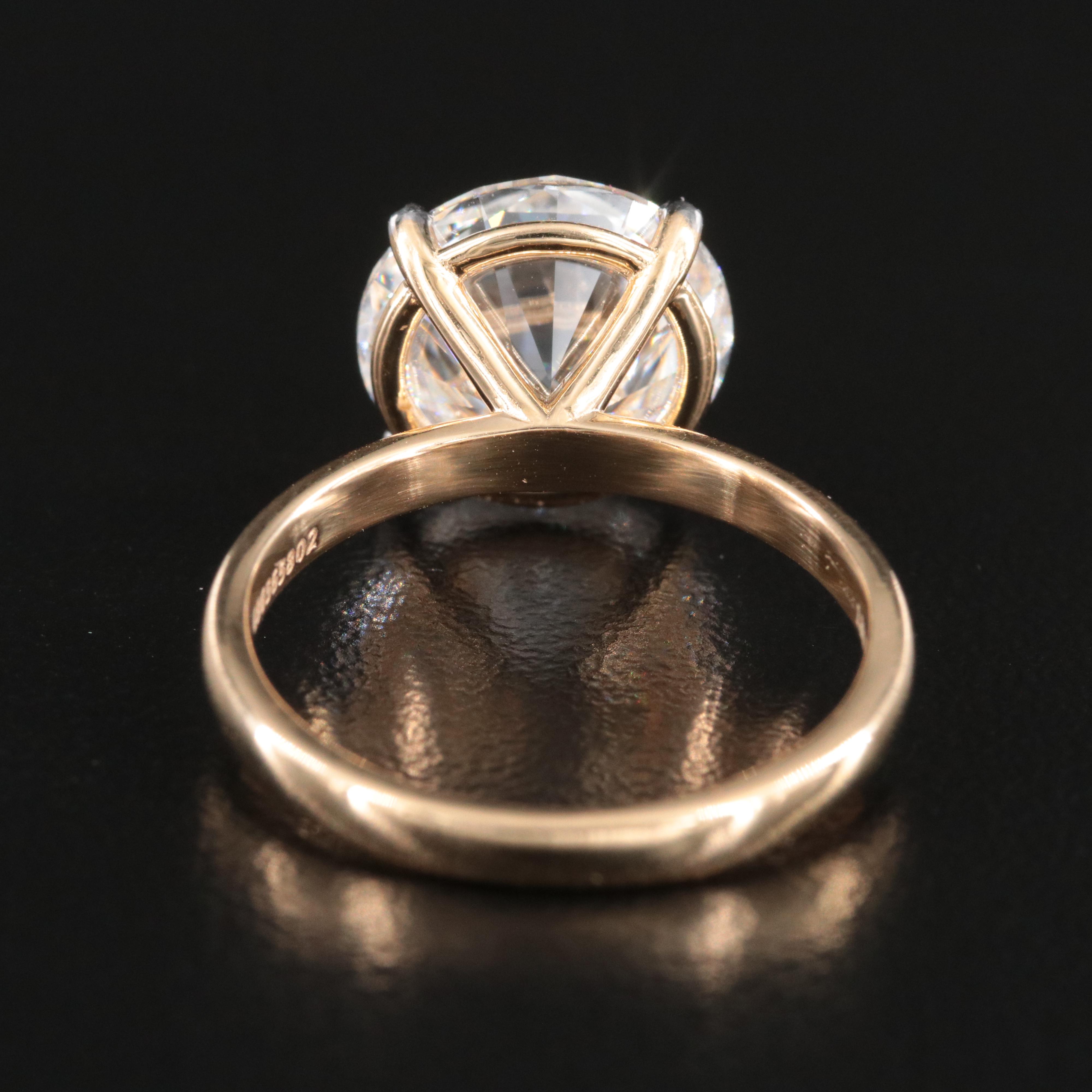 18K 4.96 CT Lab Grown Diamond Solitaire Ring with IGI Report