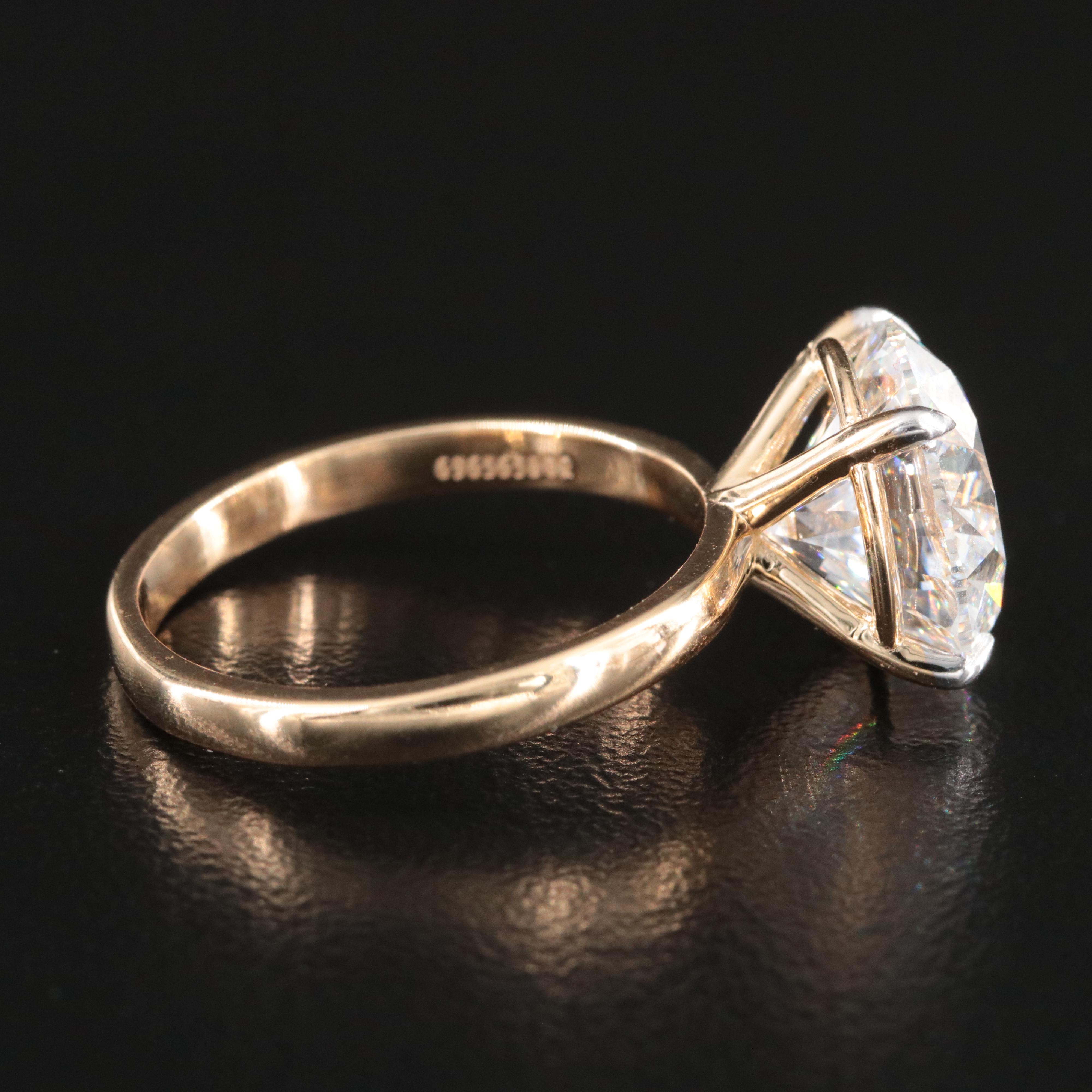 18K 4.96 CT Lab Grown Diamond Solitaire Ring with IGI Report