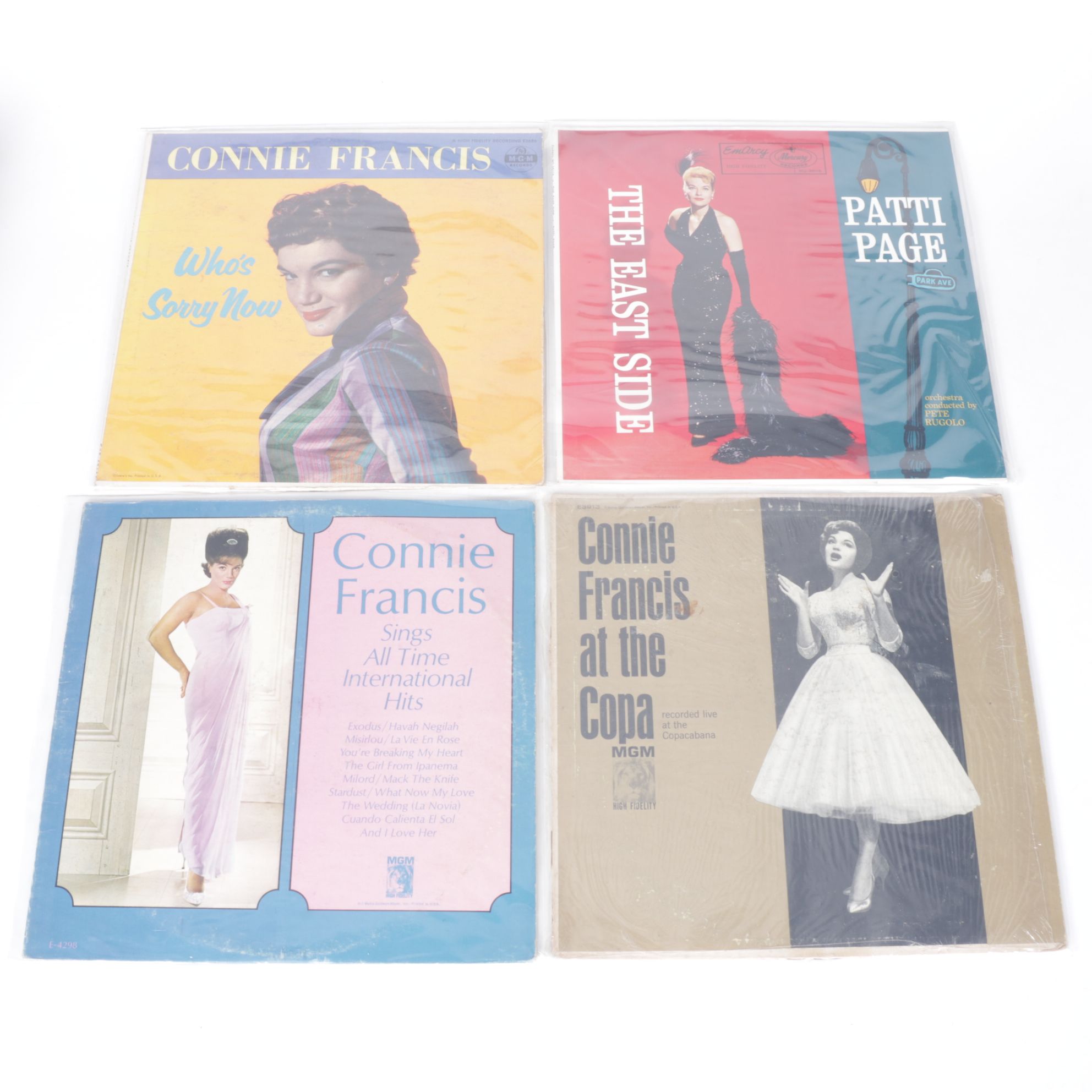 Connie Francis, Patti Page, Rosemary Clooney & Judy Garland Vinyl Records