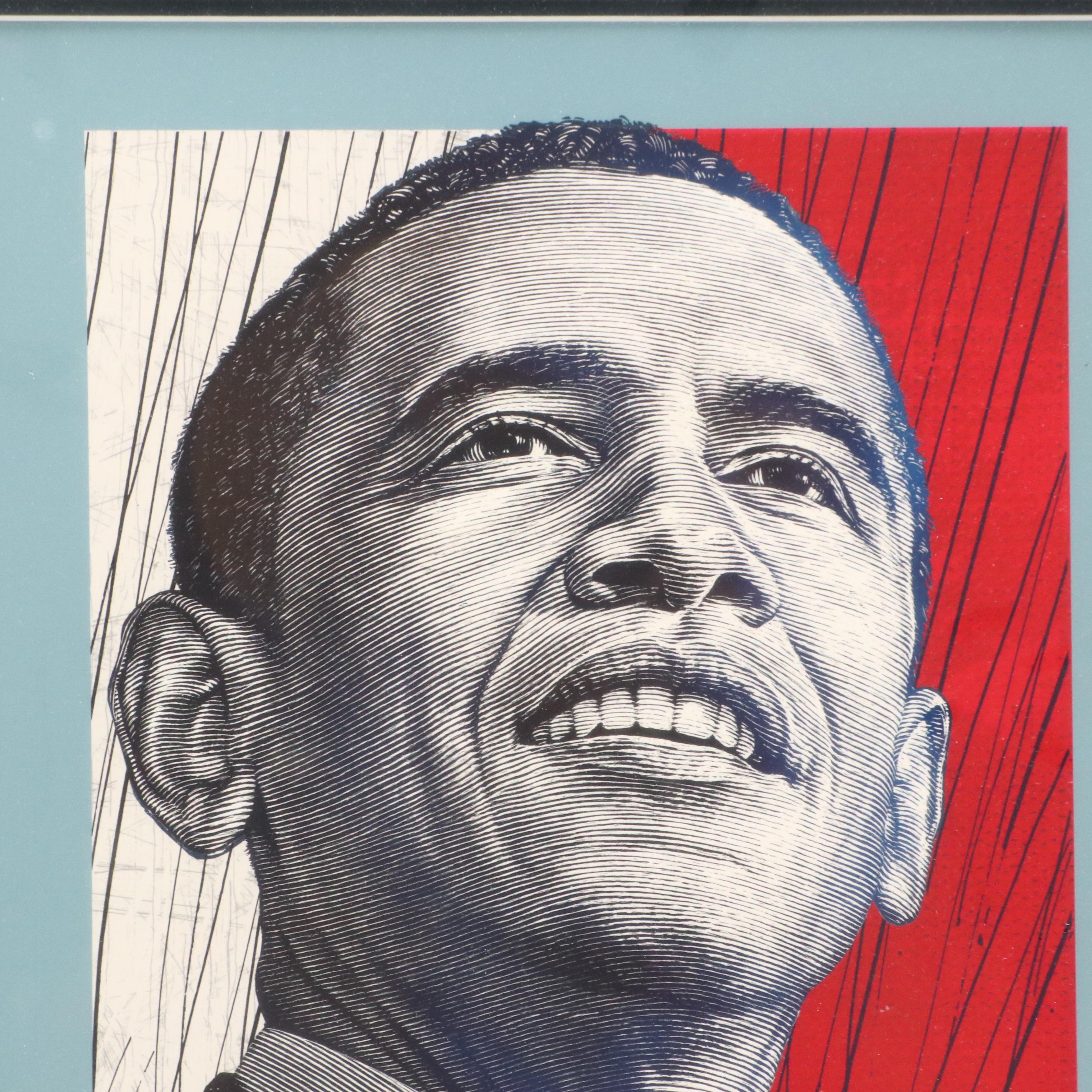 Antar Dayal Giclée "Hope Won," 2008; Embroidered Federal Eagle Patches