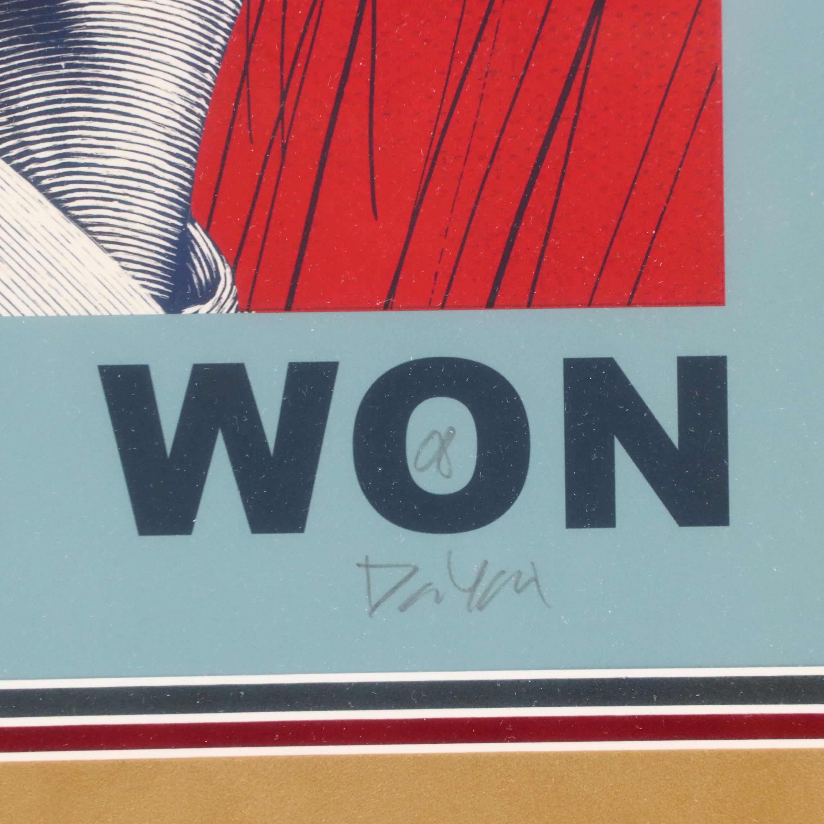 Antar Dayal Giclée "Hope Won," 2008; Embroidered Federal Eagle Patches