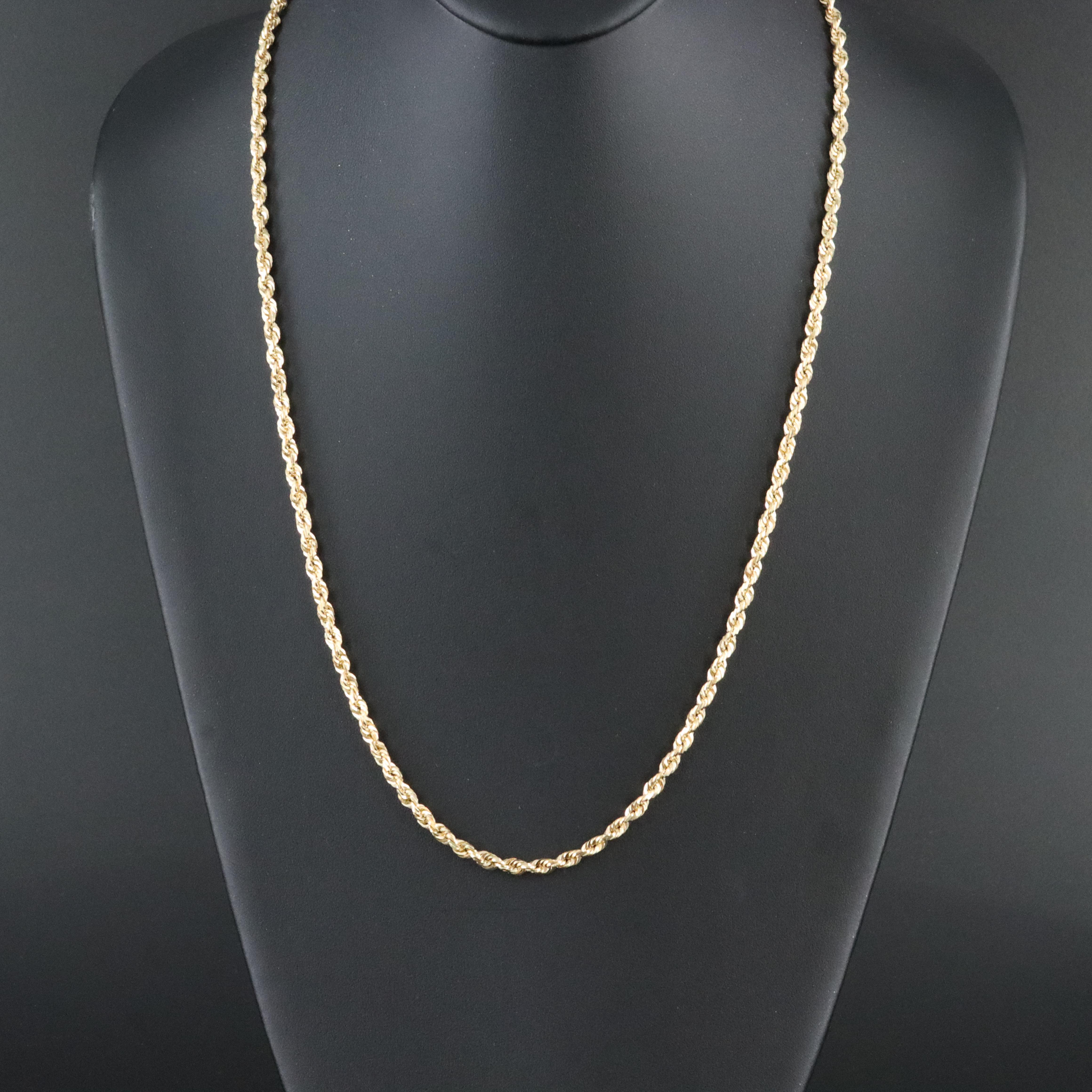 14K Braided Chain Necklace
