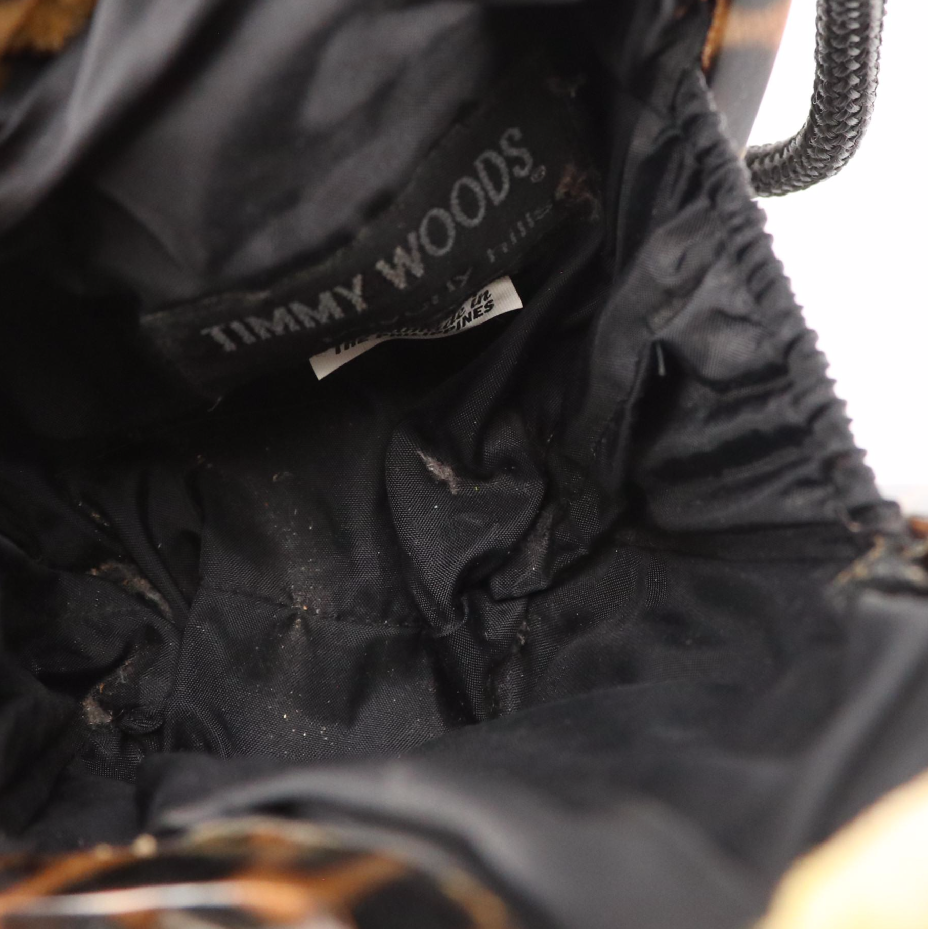 Timmy Woods Carved Acacia Wood Lioness Leopard Wearable Art Crossbody