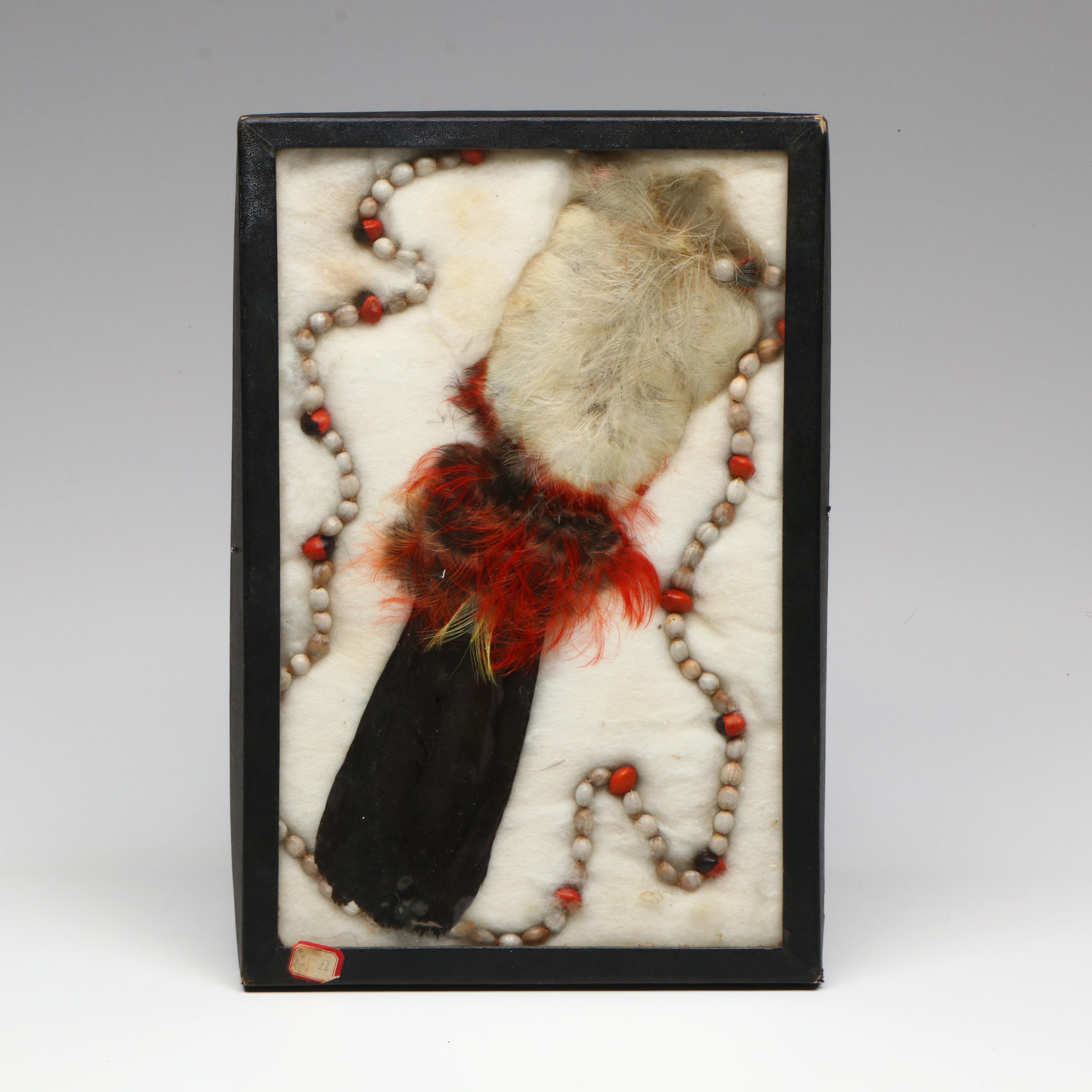 Pheasant, Duck, Turkey Feathers & Seed Beads Necklace