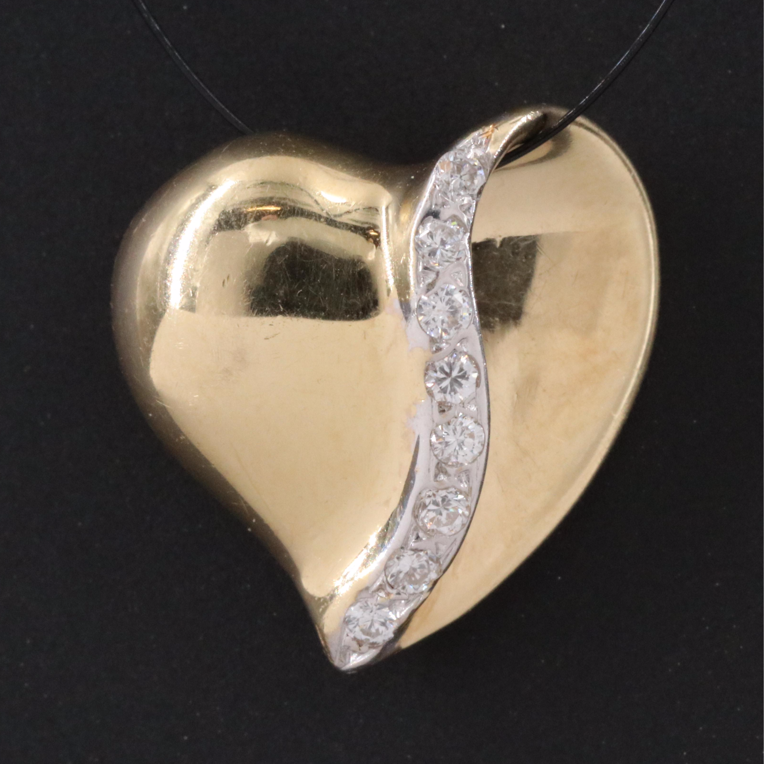 14K 0.10 CTW Diamond Heart Pendant