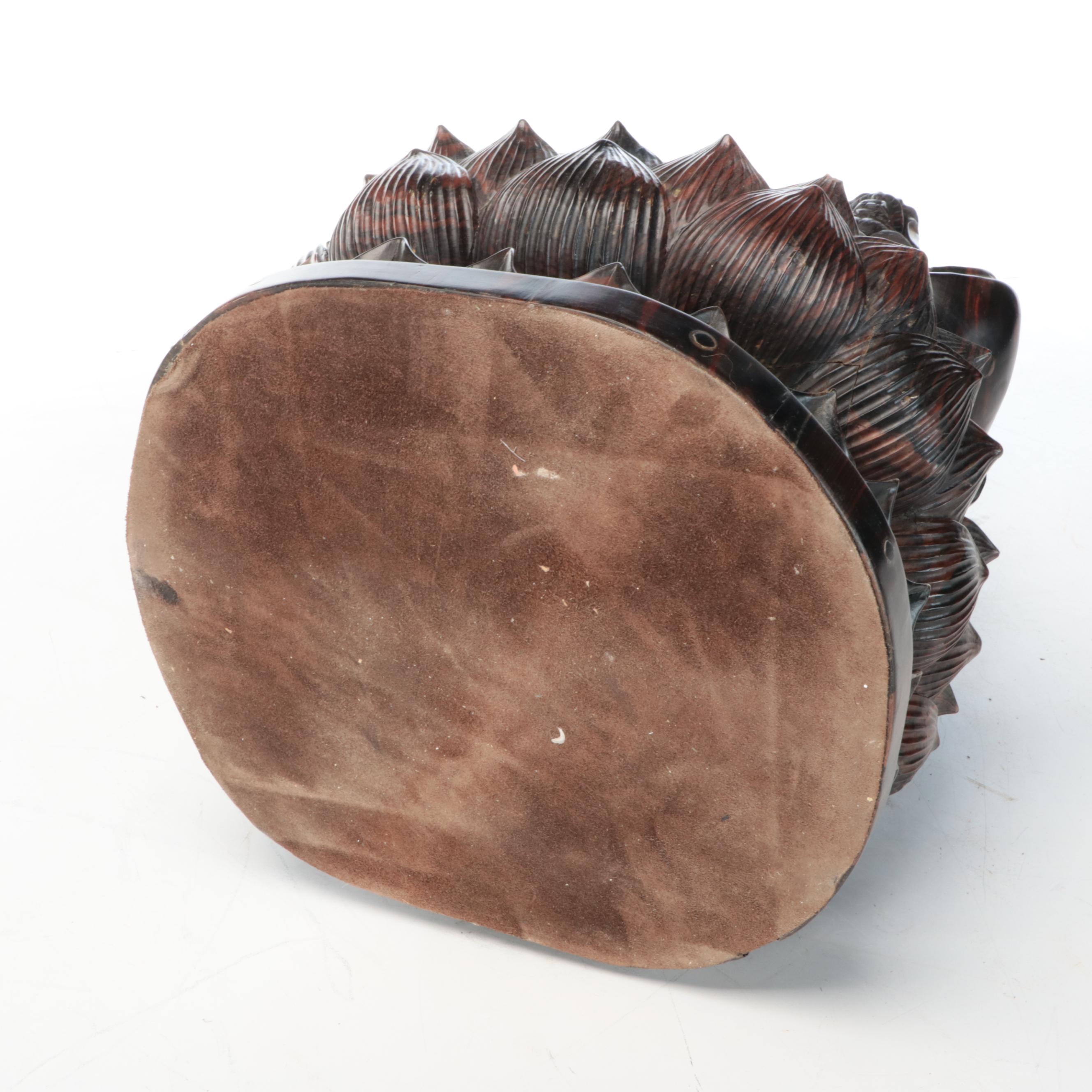 Southeast Asian Carved Rosewood Guanyin Bodhisattva Figure