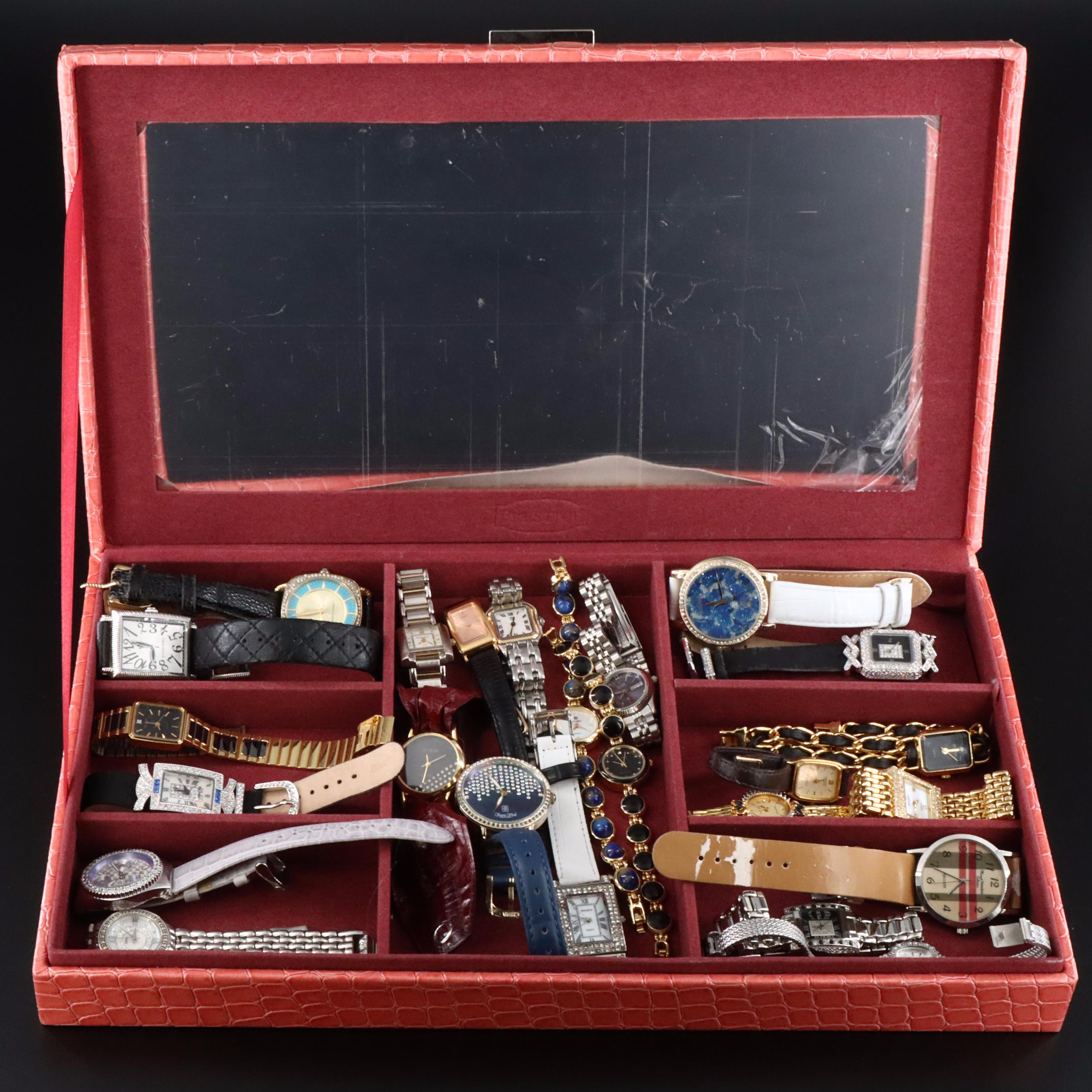 Collection of Quartz Dress Watches Featuring Seiko and Gruen