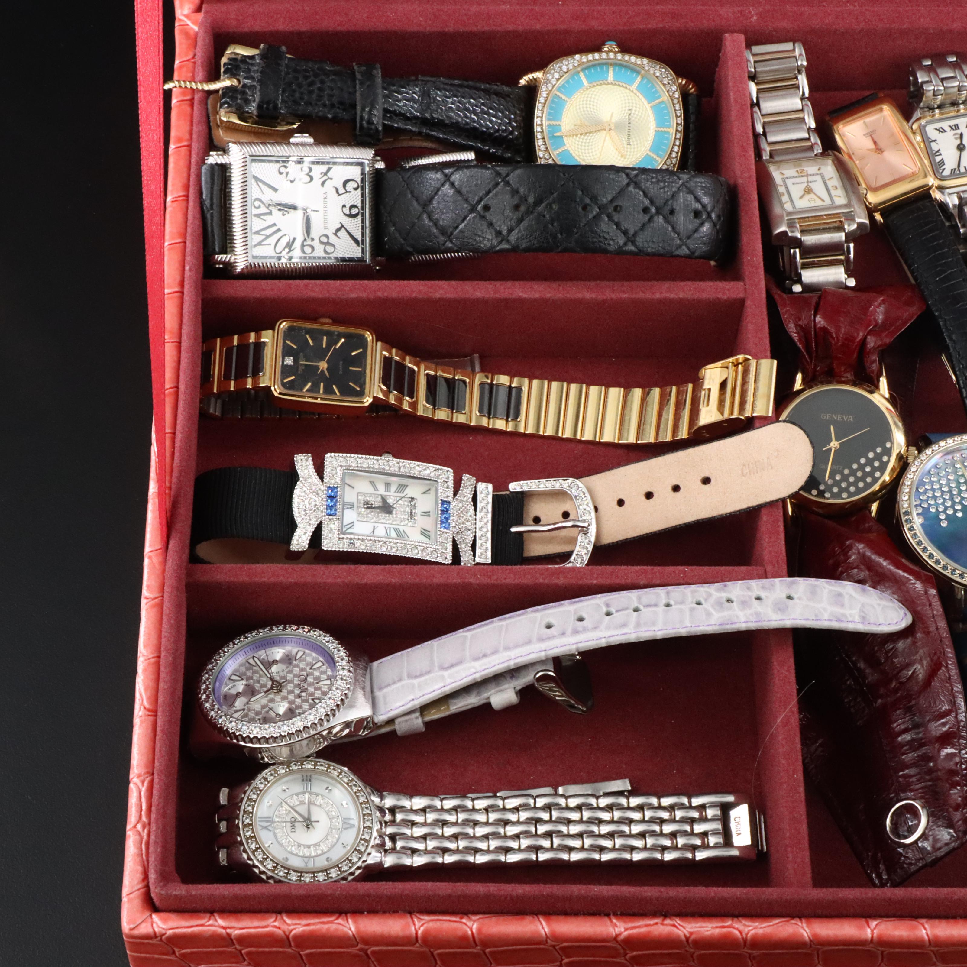 Collection of Quartz Dress Watches Featuring Seiko and Gruen